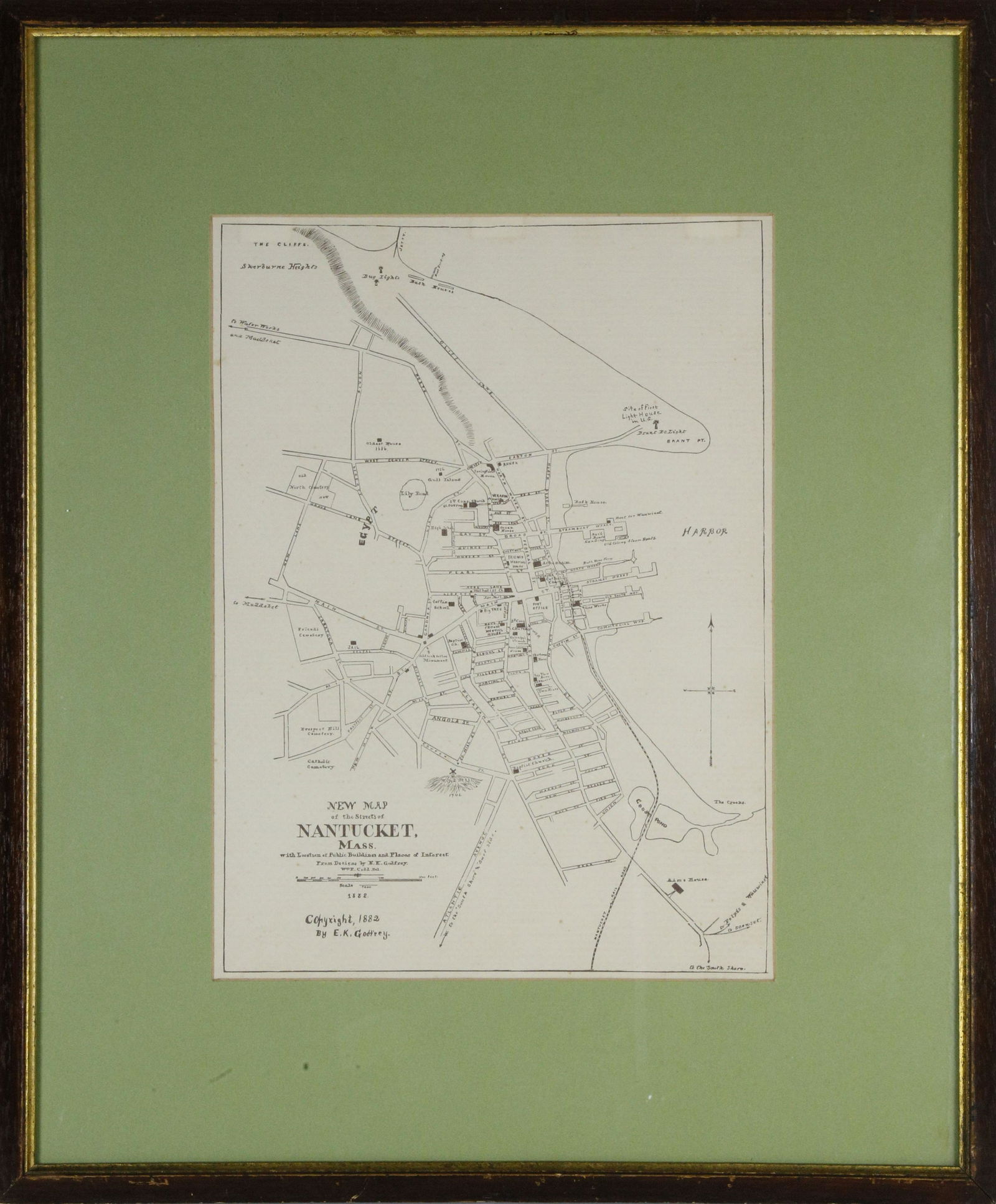 Original Historical Map of Nantucket By E.K. Godfrey (1 of 5)