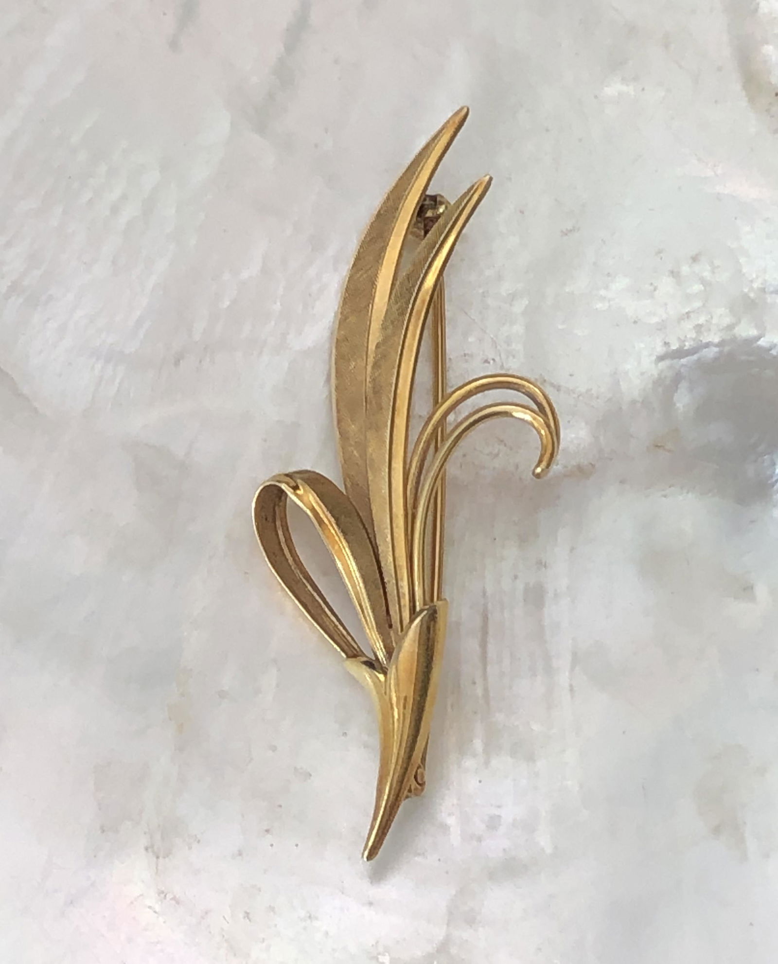 Tiffany & Co. 14k Gold Leaf Brooch (1 of 2)