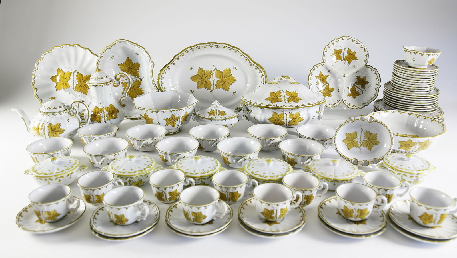 Large Collection of Italian Yellow Ceramic Ware (1 of 1)