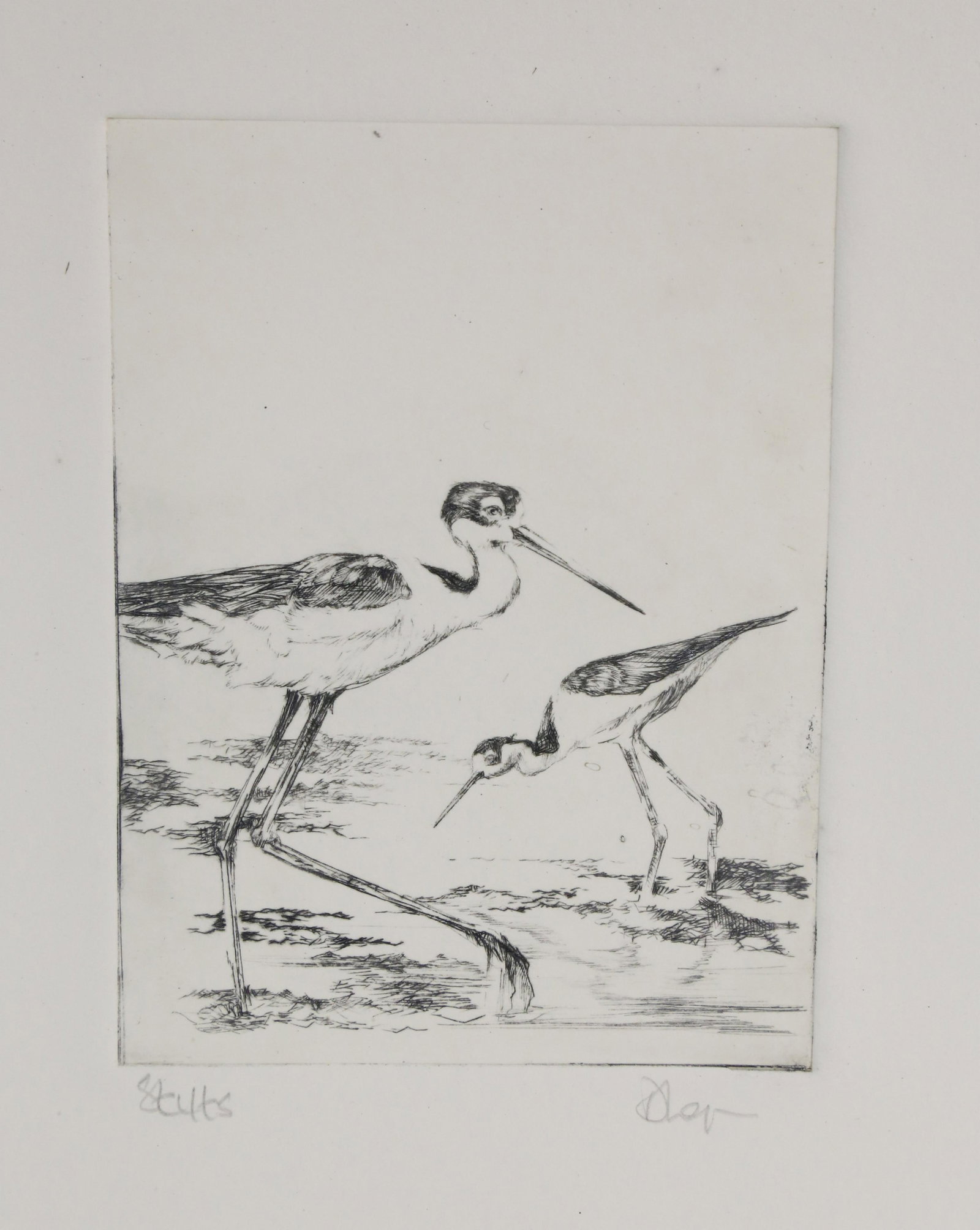 David Lazarus Etching "Stilts" (1 of 4)