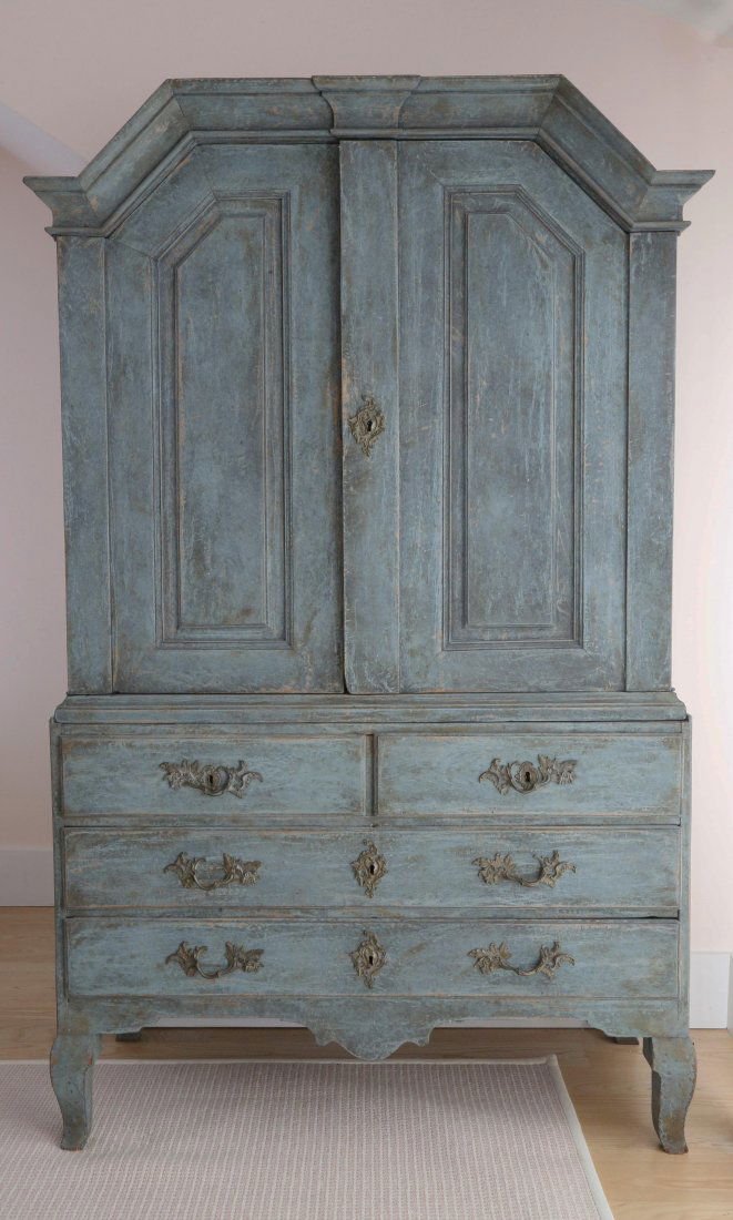 18th Century Continental Two Part Green Painted (1 of 10)