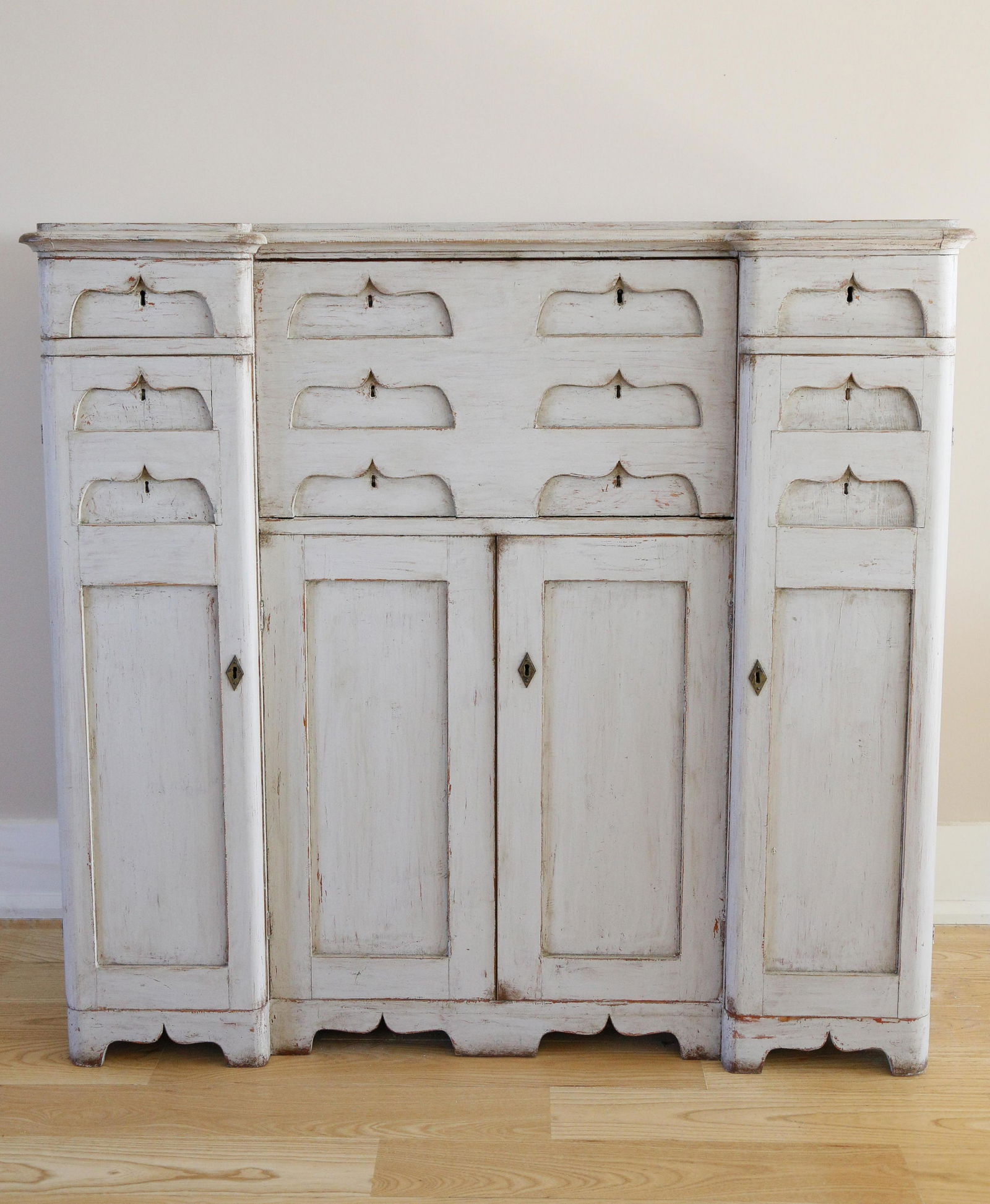 Scandinavian Lime Washed Butler's Secretary, 19th (1 of 10)