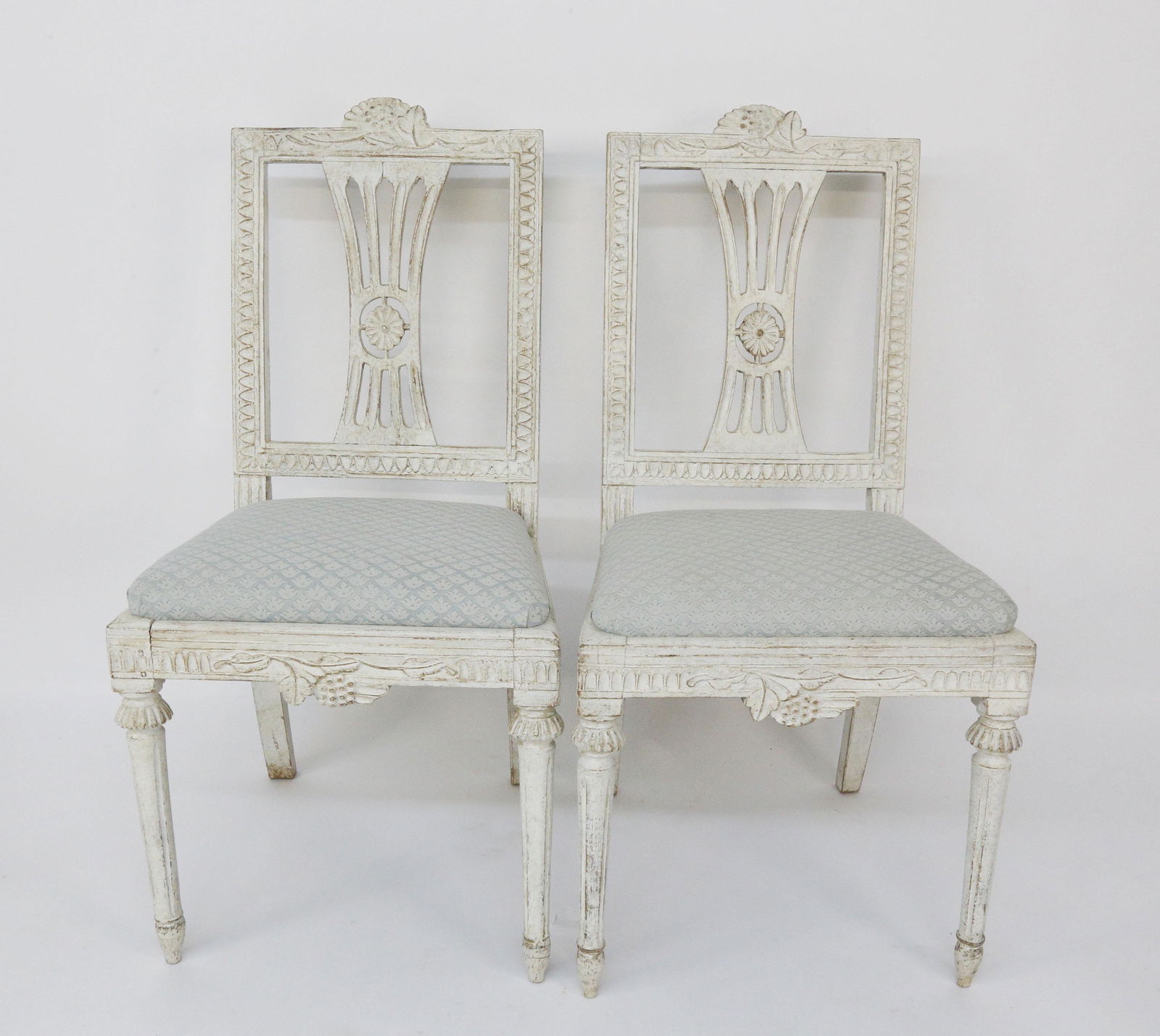 Pair of Swedish Gustavian Style Side Chairs, early 19th (1 of 10)