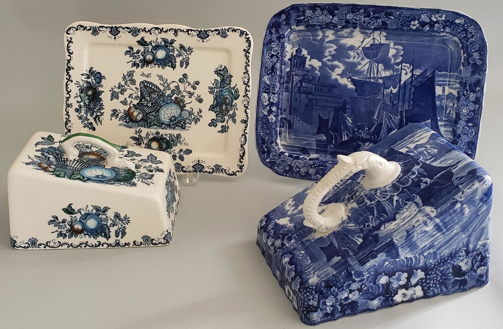 Two Blue and White English Wedgwood Porcelain Cheese (1 of 10)