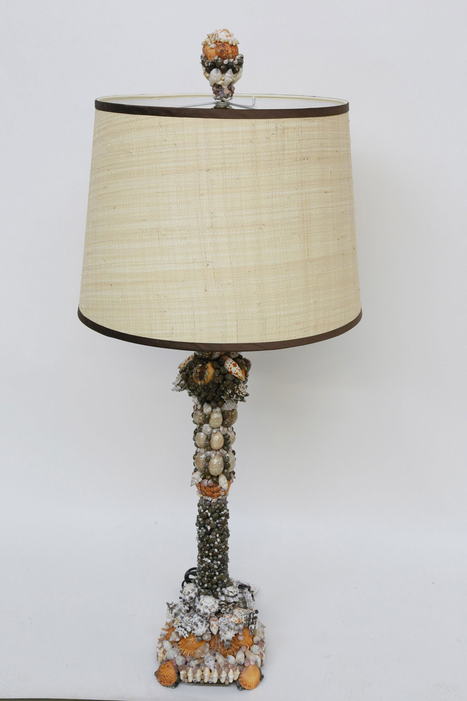 Contemporary Seashell Encrusted Column Lamp (1 of 4)