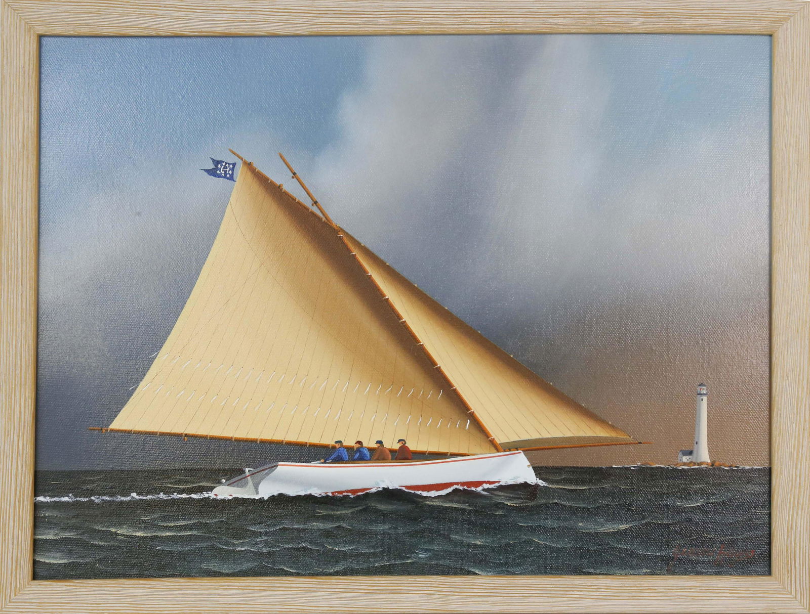 Jerome Howes Oil on Canvas "At the Point" (1 of 4)
