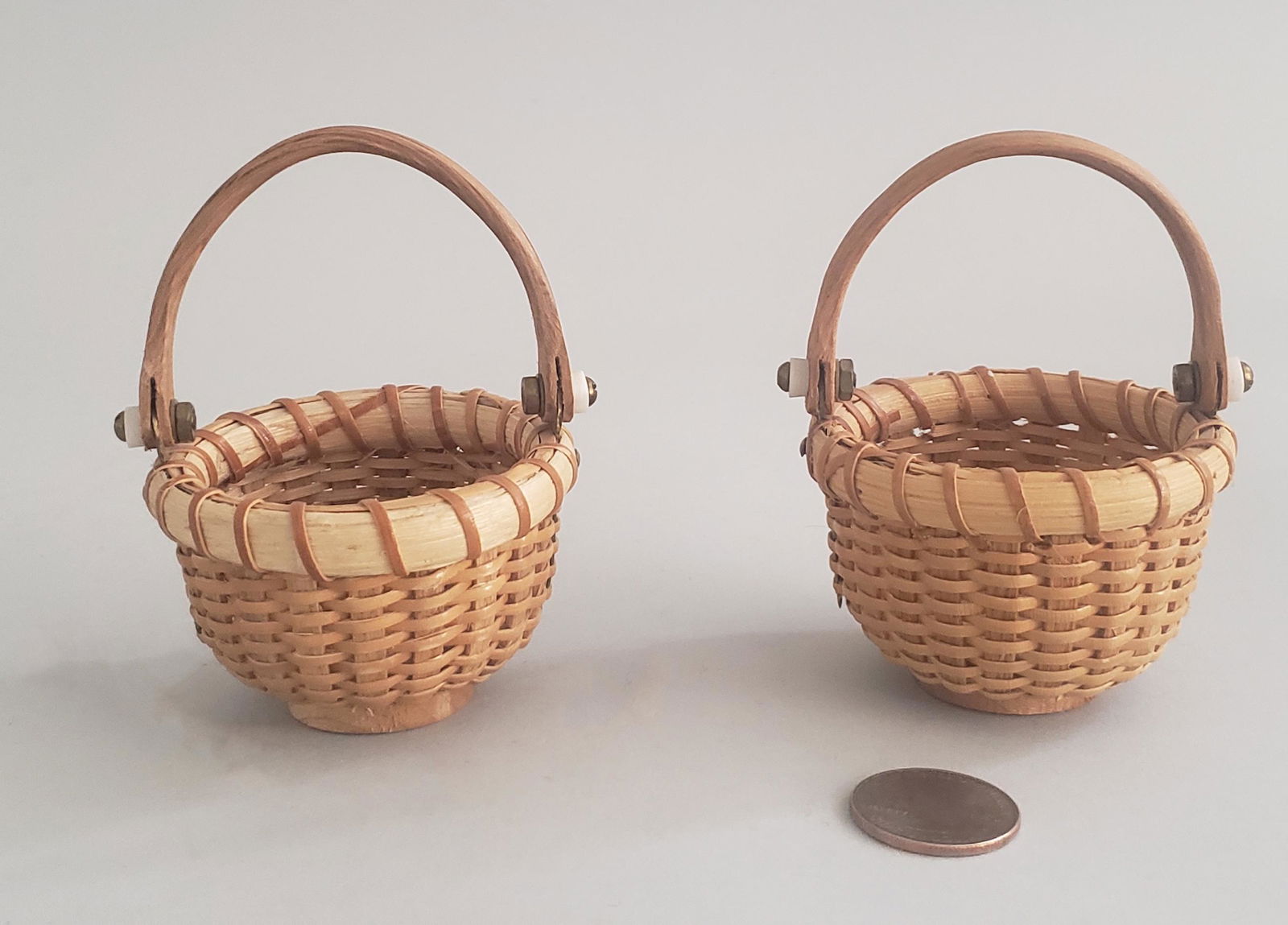 Pair of Henry Huyser Miniature Nantucket Baskets (1 of 4)