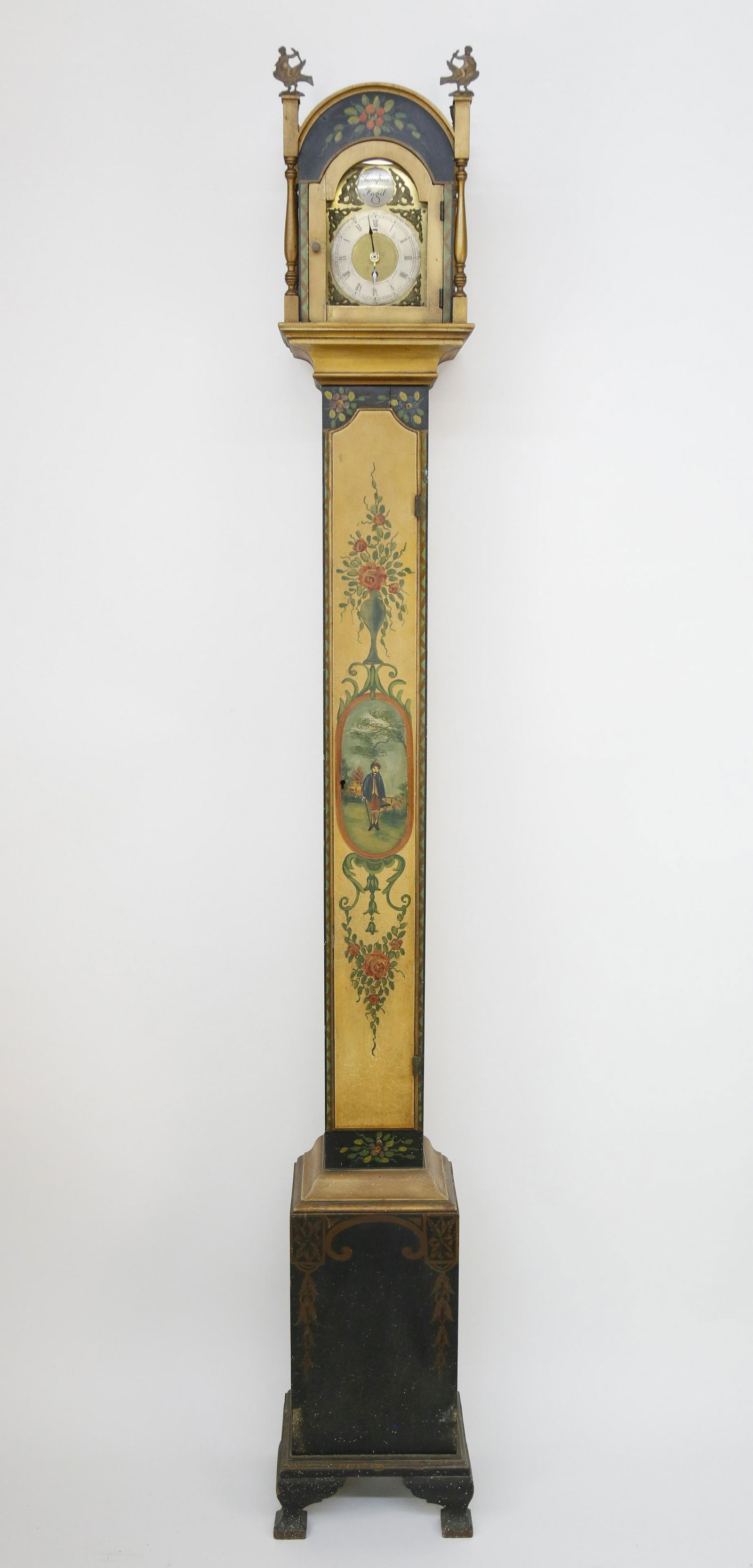 "Tempus Fugit" Hand Decorated Grandmother's Clock (1 of 9)