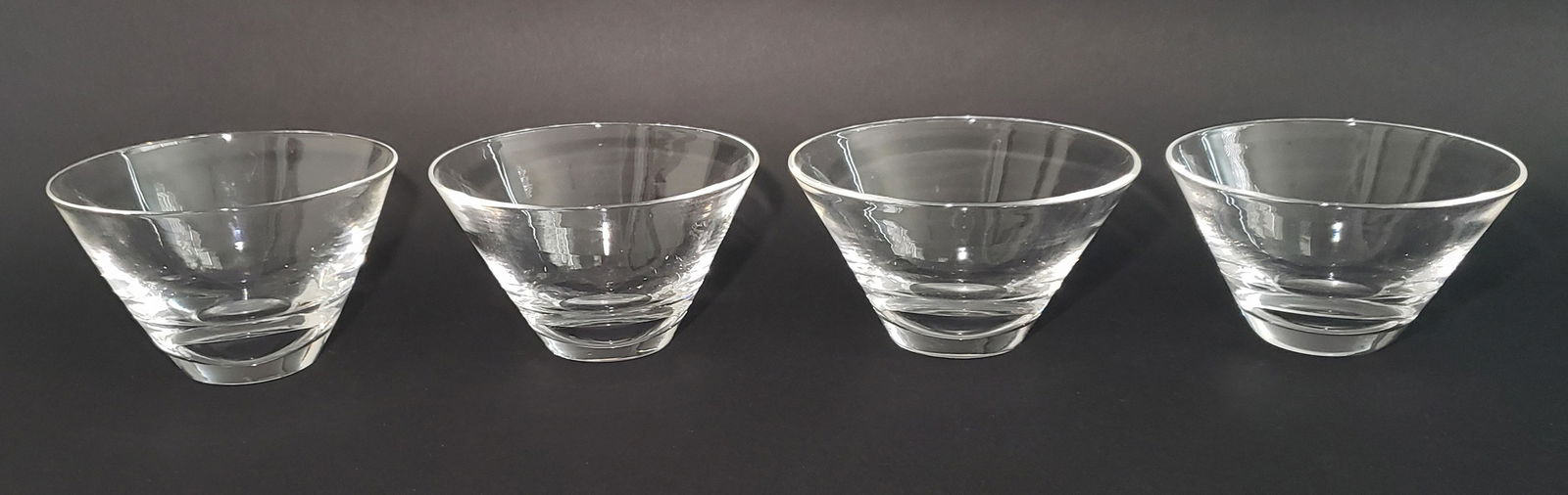 Four Signed Steuben Clear Crystal Finger Bowls (1 of 4)