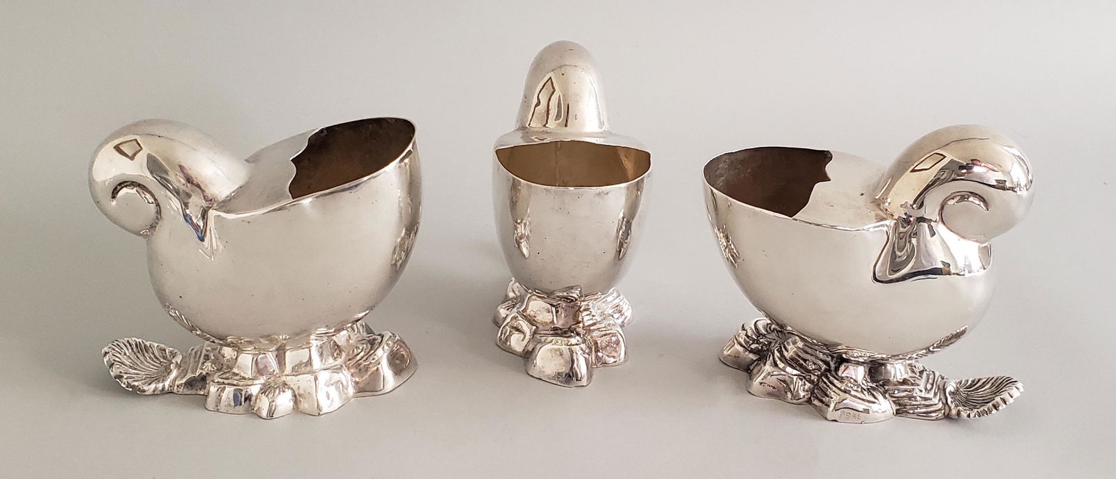 Three Silver Plated Shell Form Spoon Warmers, 19th (1 of 6)