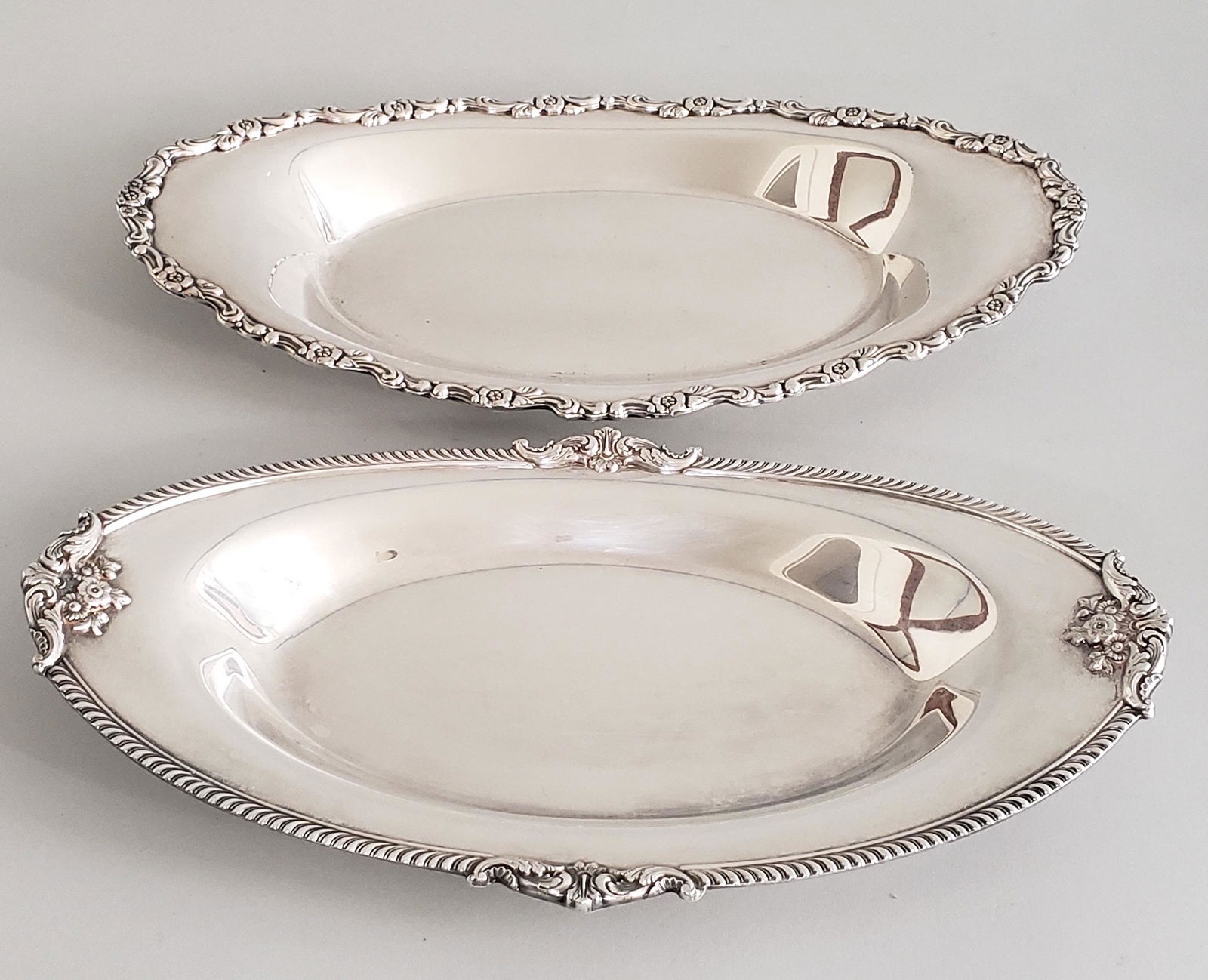 Two Silver Plate Oval Serving Platters (1 of 8)