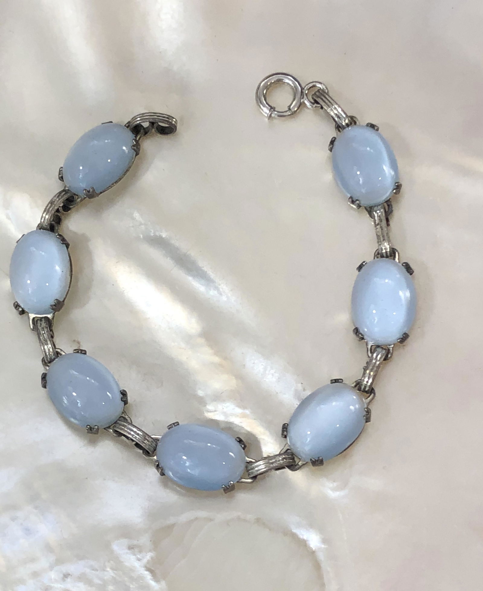 Danecraft Milky Blue Moonstone Sterling Silver Bracelet (1 of 4)