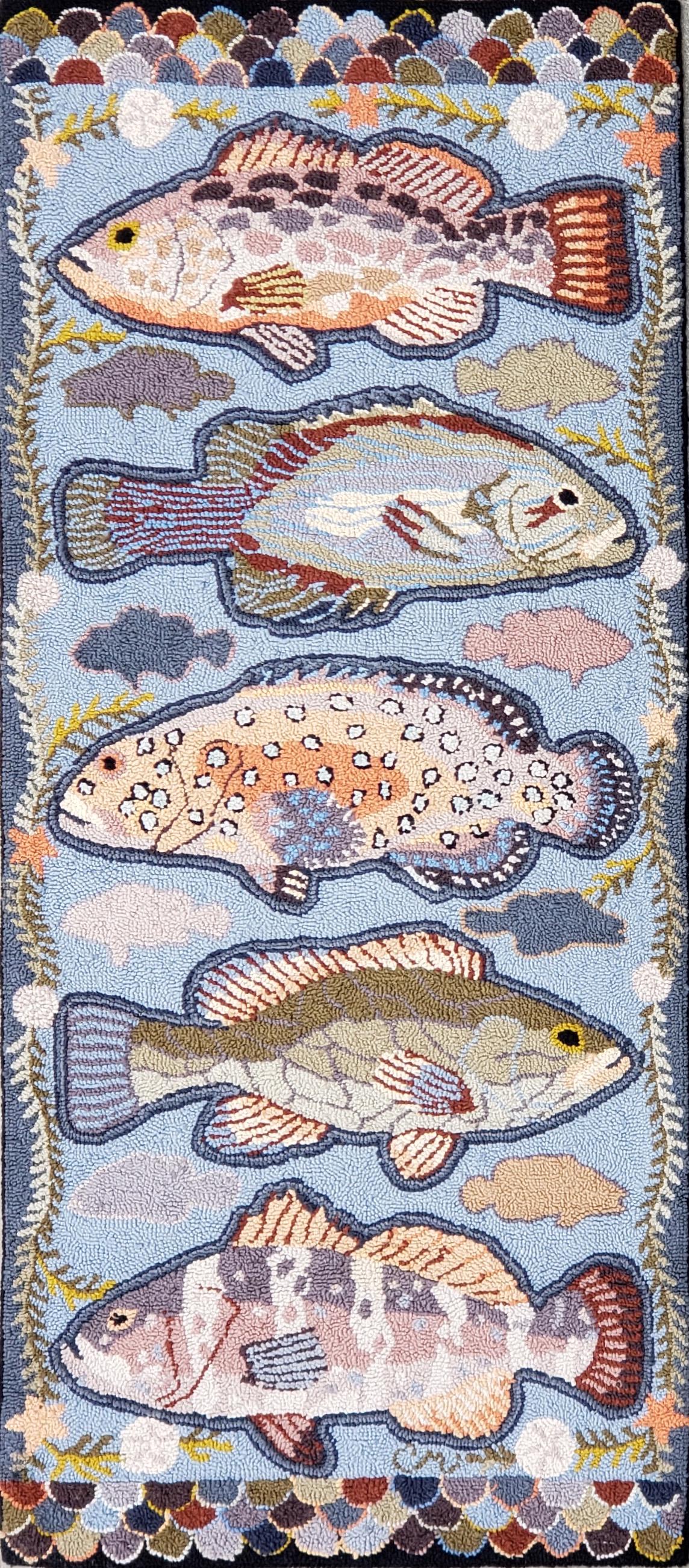 Claire Murray Fish Hooked Rug Runner (1 of 5)