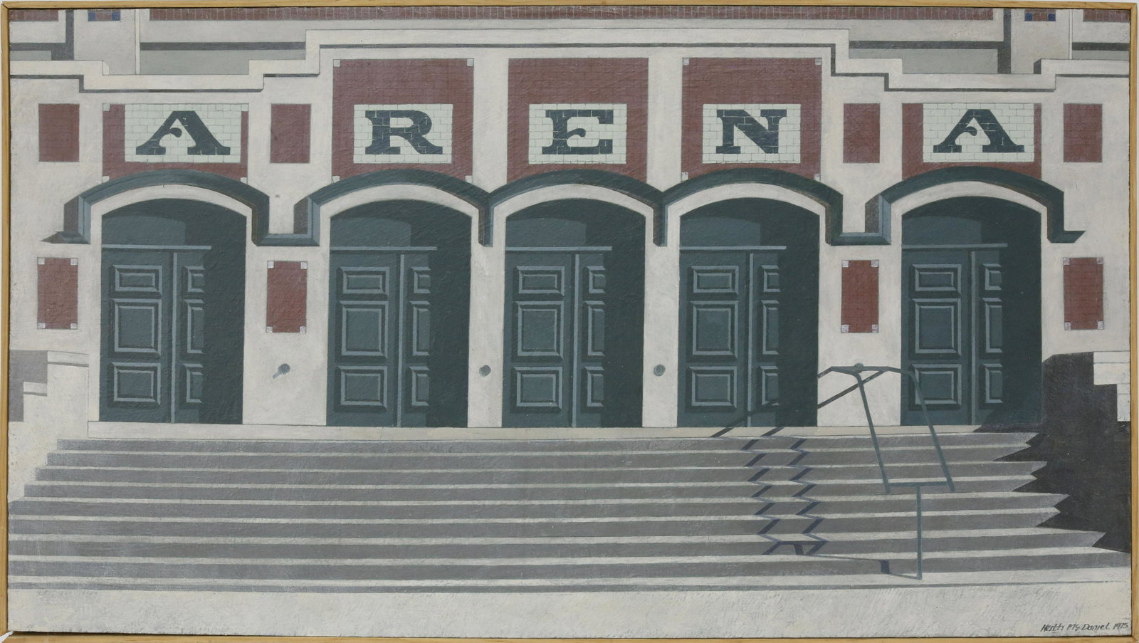 Keith McDaniel Oil on Canvas "Arena" Boston, 1975 (1 of 5)