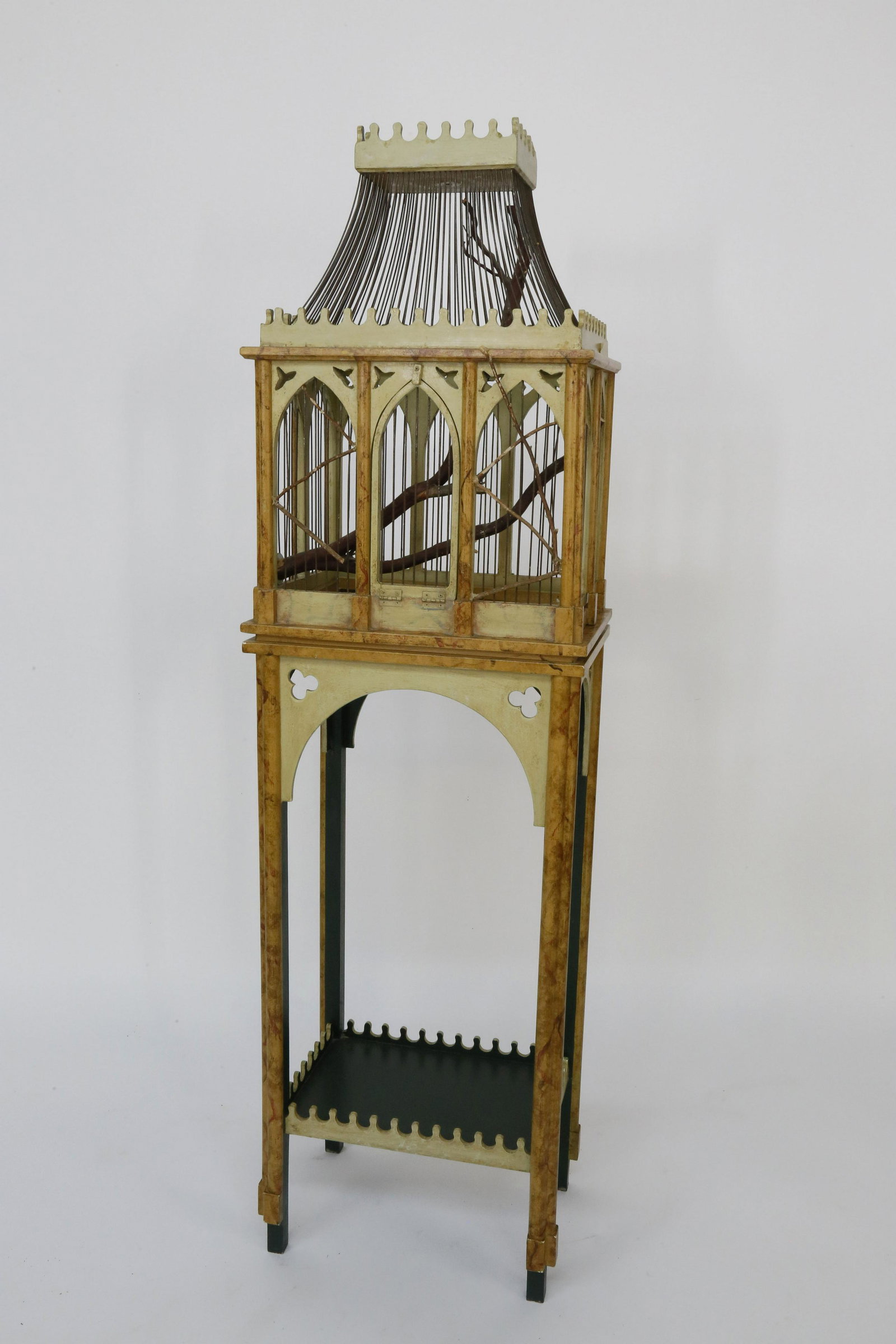 Two-Part Decorated Vintage Bird Cage (1 of 5)