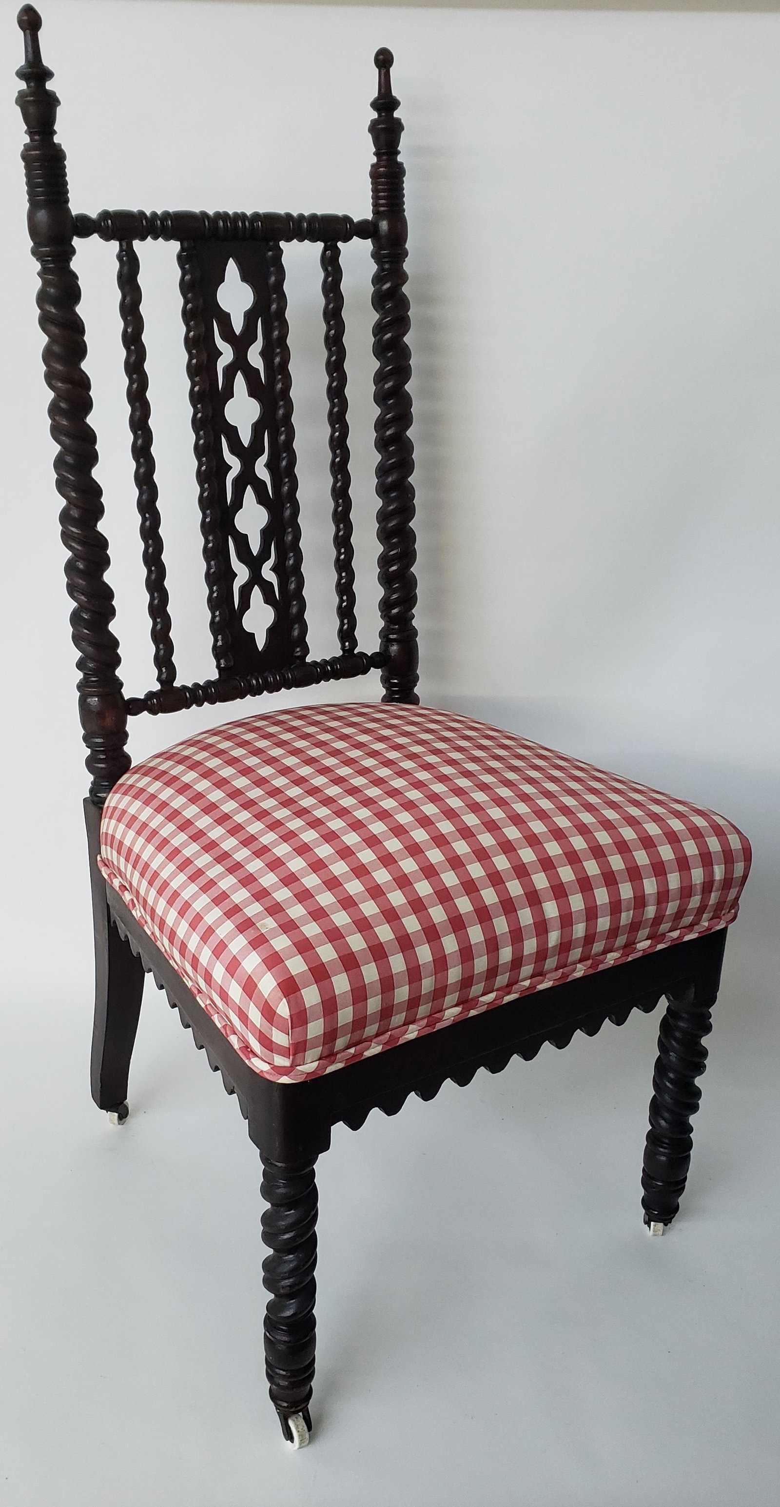 English Bobbin Turned Gothic Side Chair, 19th Century (1 of 5)