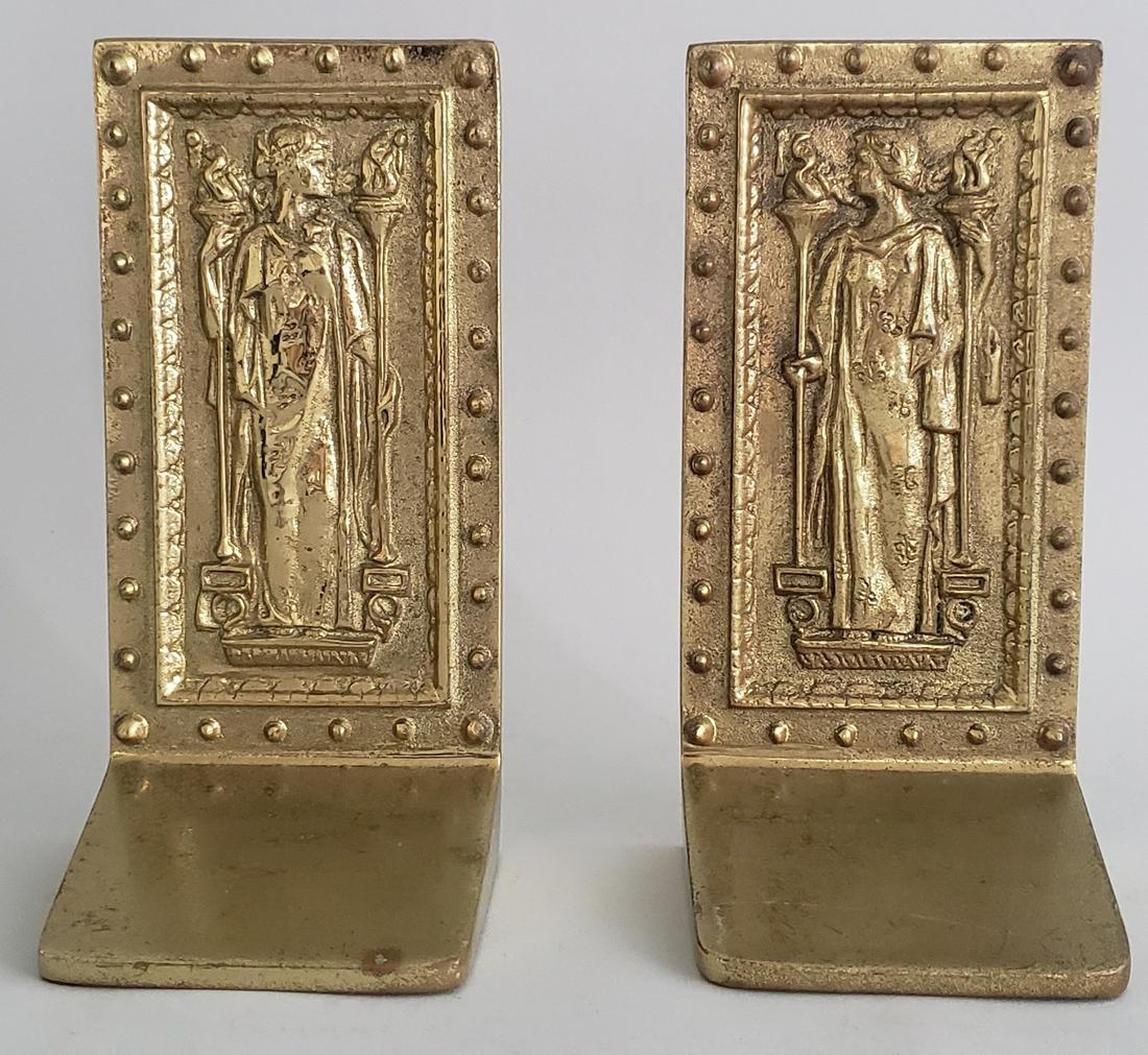 Virginia Metalcrafters Brass Figural Bookends (1 of 5)