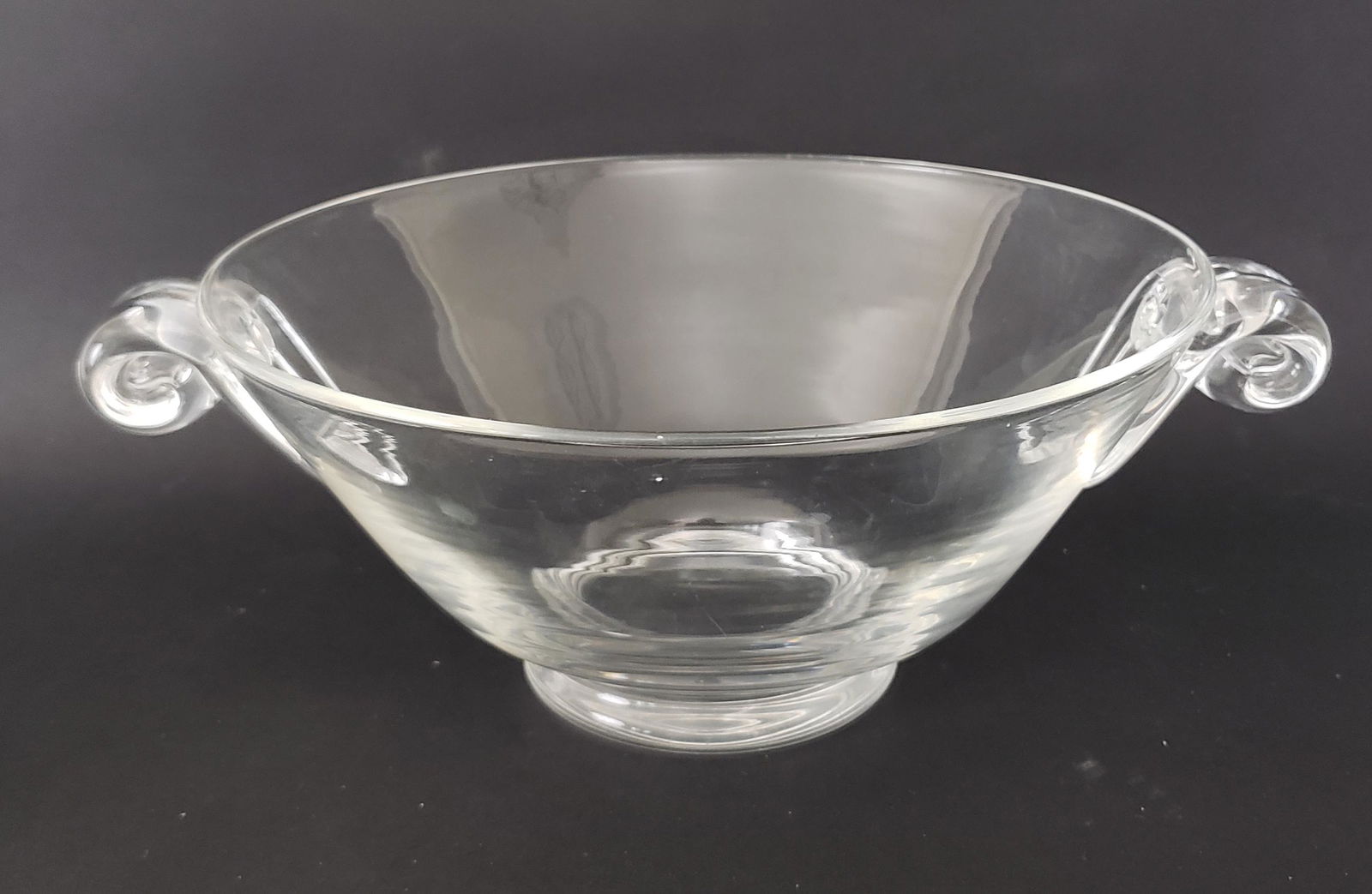 Vintage Signed Steuben Clear Crystal Center Bowl (1 of 6)