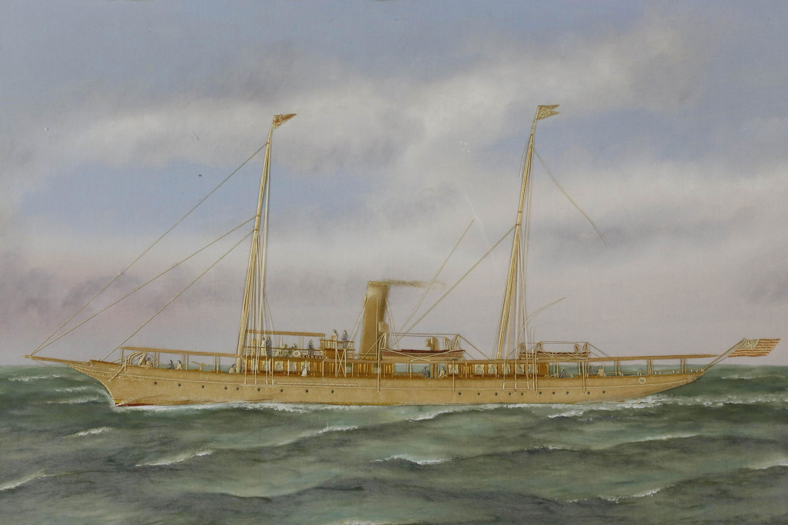 Thomas Willis Oil and Silk Embroidery on Canvas (1 of 7)