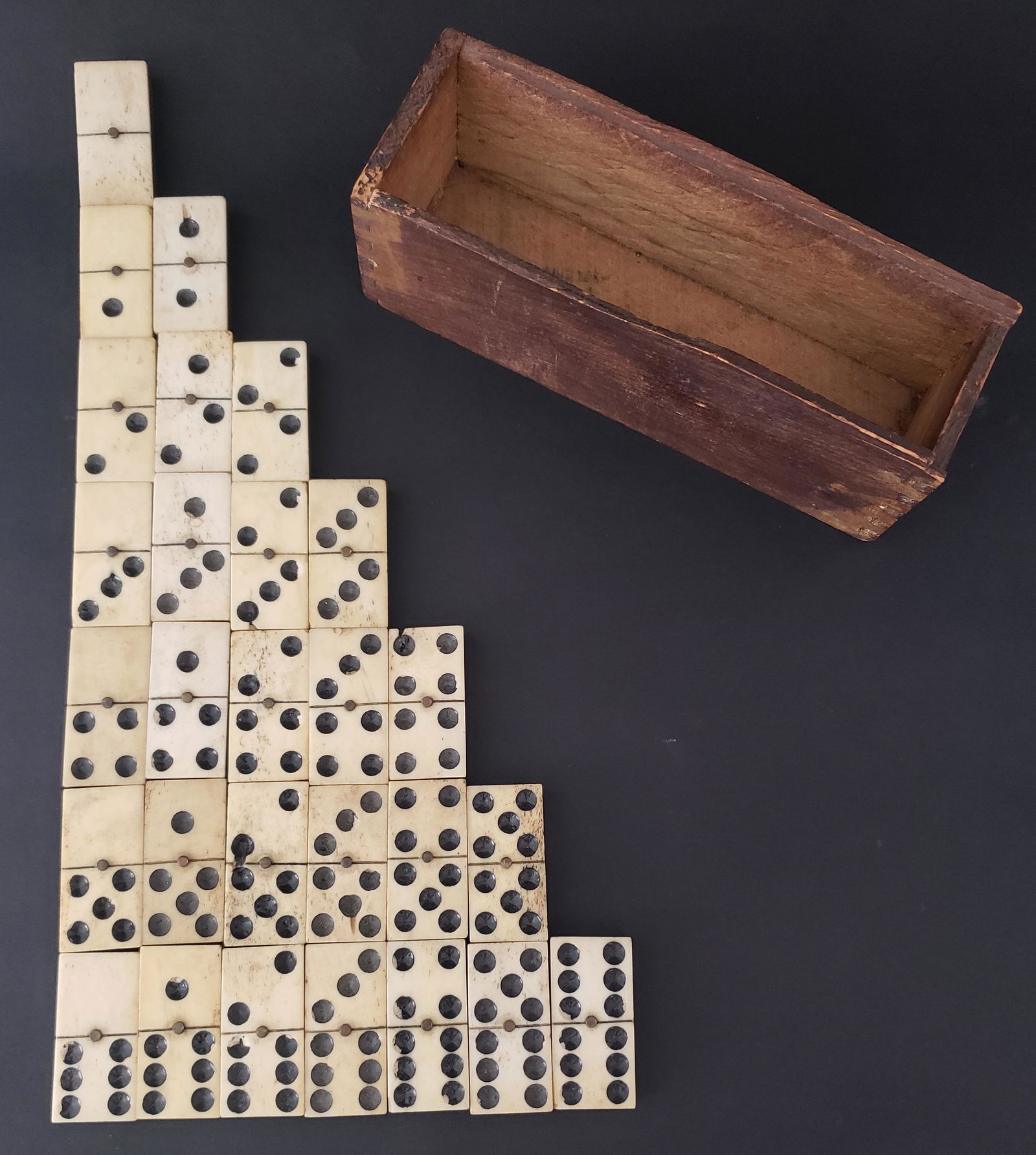 French Exhibition Double Six Antique Whalebone and (1 of 8)