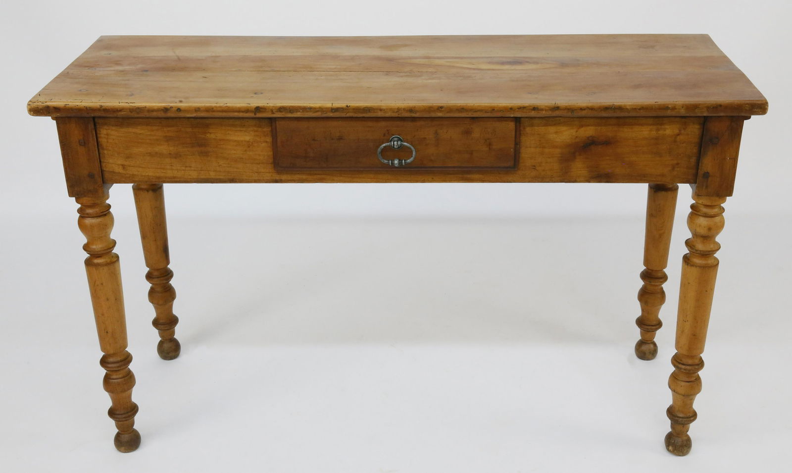 Narrow Pine One Drawer Console Table with Extending (1 of 6)