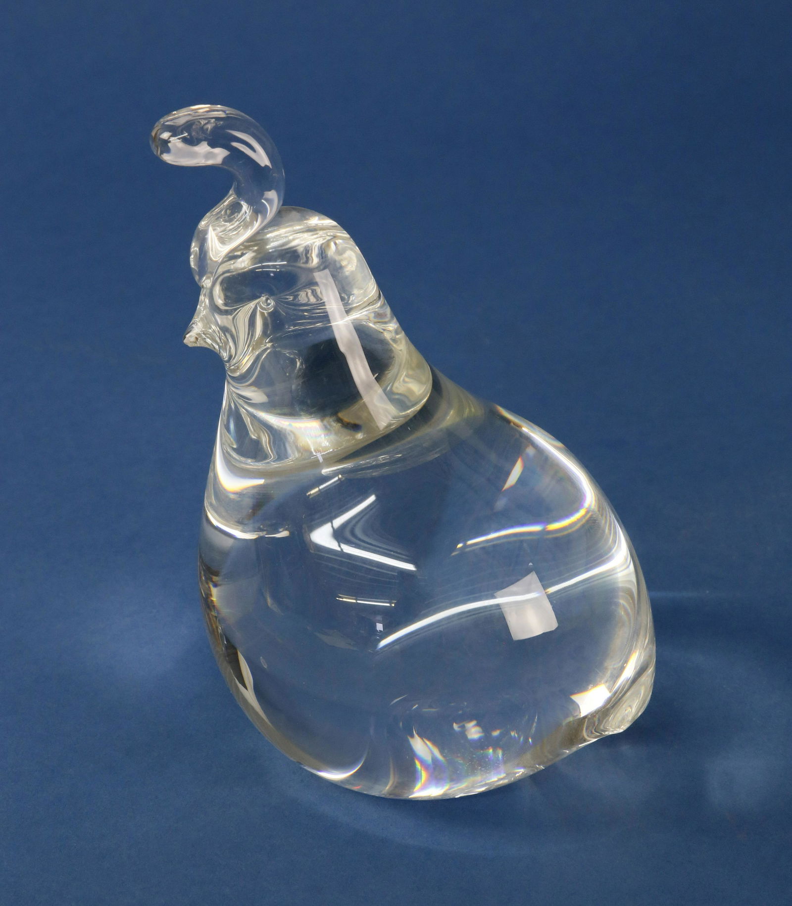 Signed Steuben Clear Glass Crystal Quail (1 of 5)