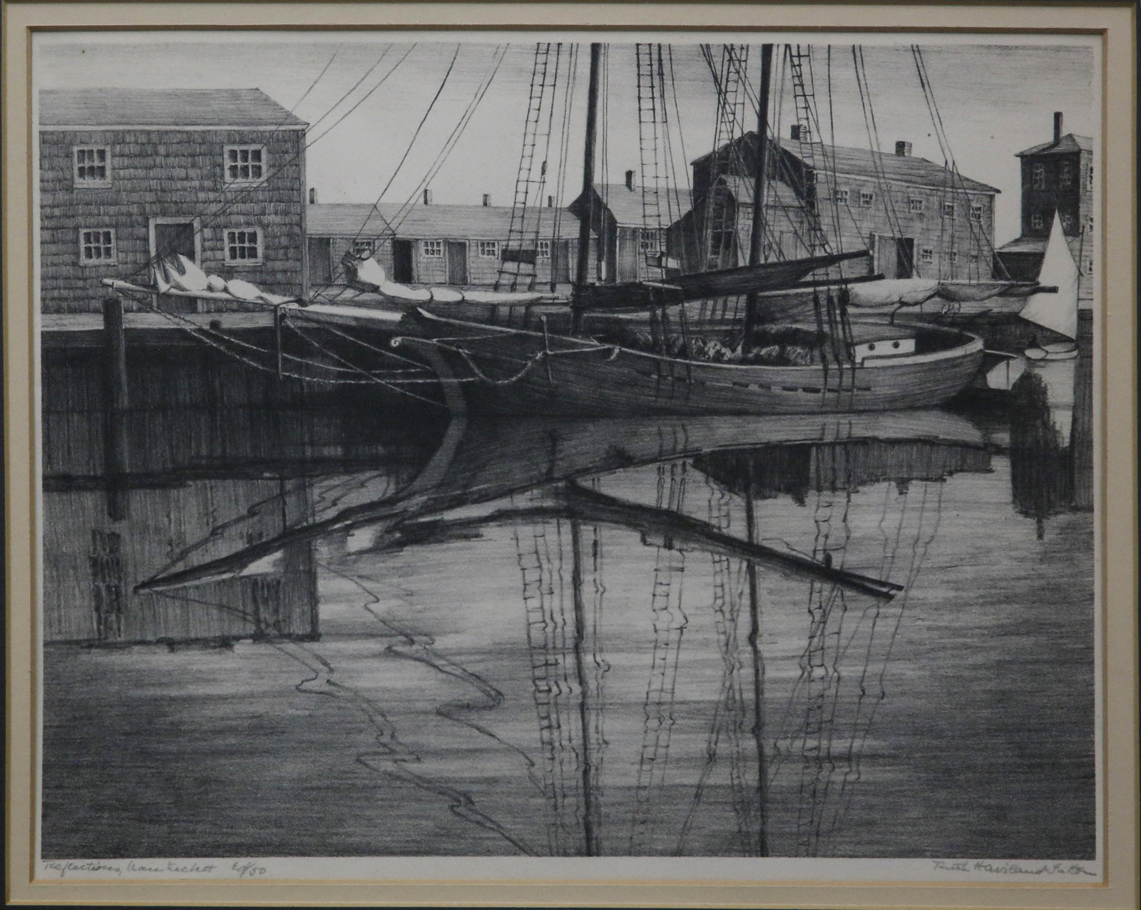 Ruth Haviland Sutton Ltd Edition Etching "Reflections, (1 of 5)