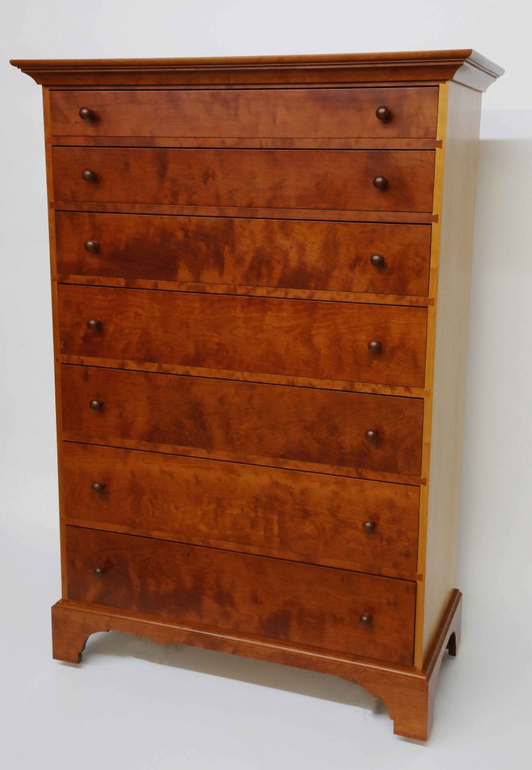 Stephen Swift Seven-Graduated Drawer Cherry Tall Chest (1 of 3)