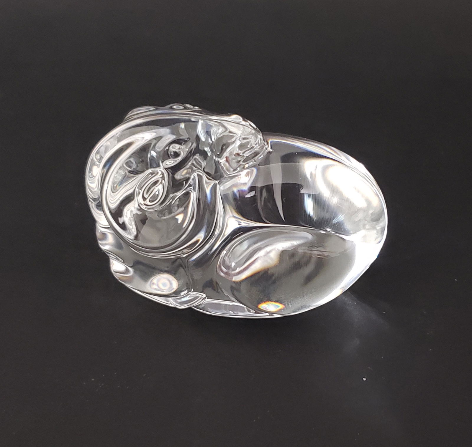 Vintage Signed Steuben Clear Crystal Figural Ram Hand (1 of 7)