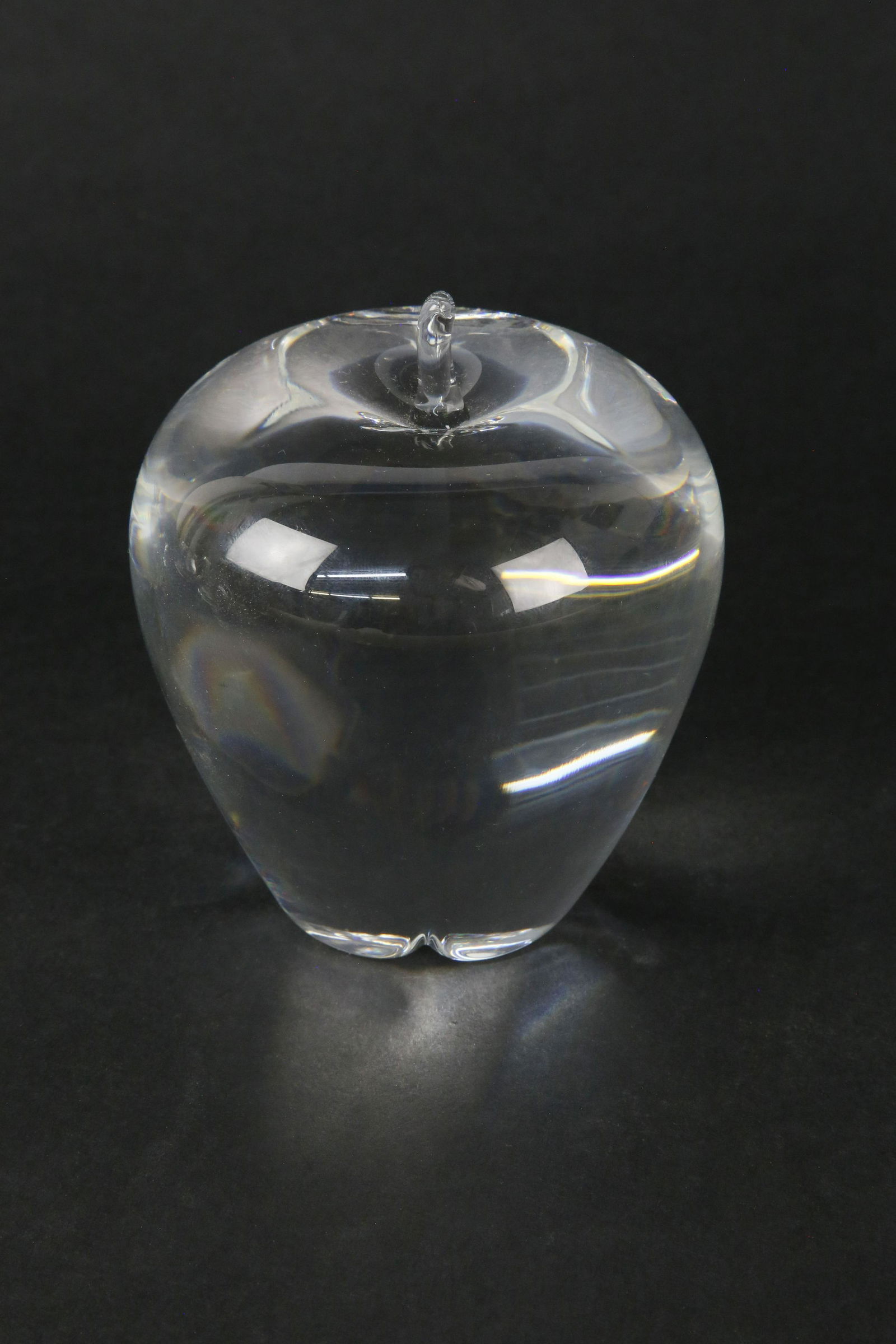 Signed Steuben Clear Crystal Apple (1 of 4)