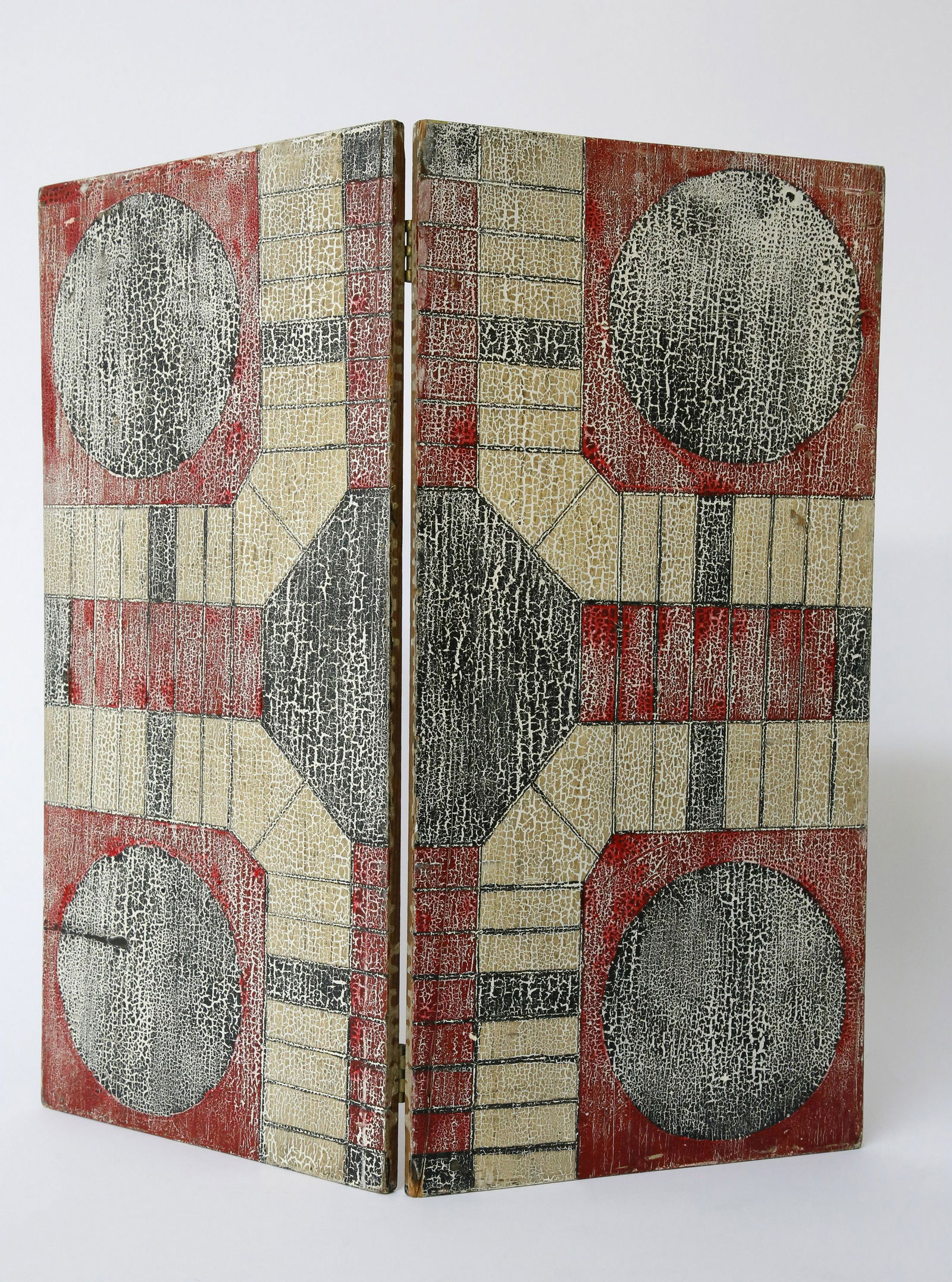 Vintage Painted Folding Parcheesi Game Board (1 of 3)