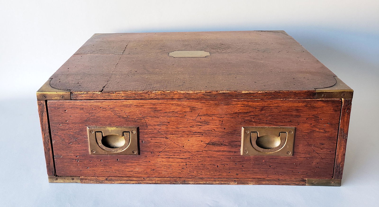 Antique Anglo Indian Table Top Campaign Document Box (1 of 10)