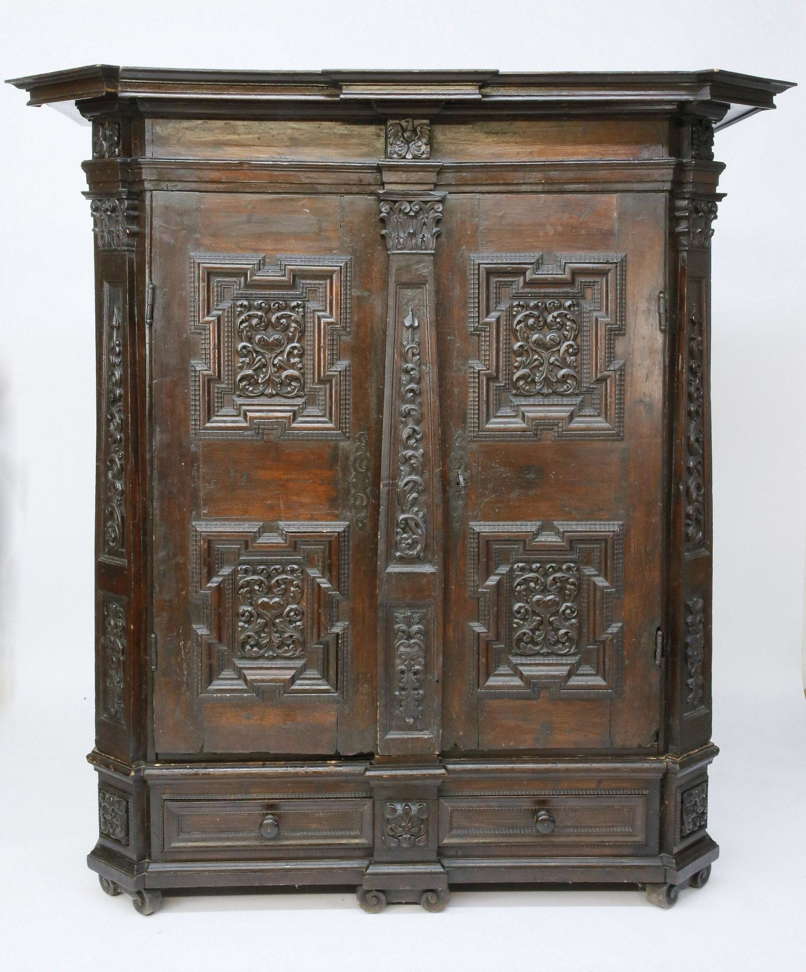 18th Century Continental Carved Cupboard (1 of 12)