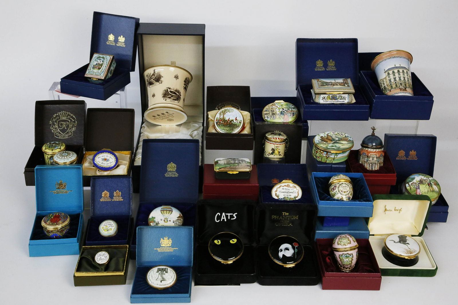 Collection Of 23 Enamel Boxes, Including Halcyon Days (1 of 5)