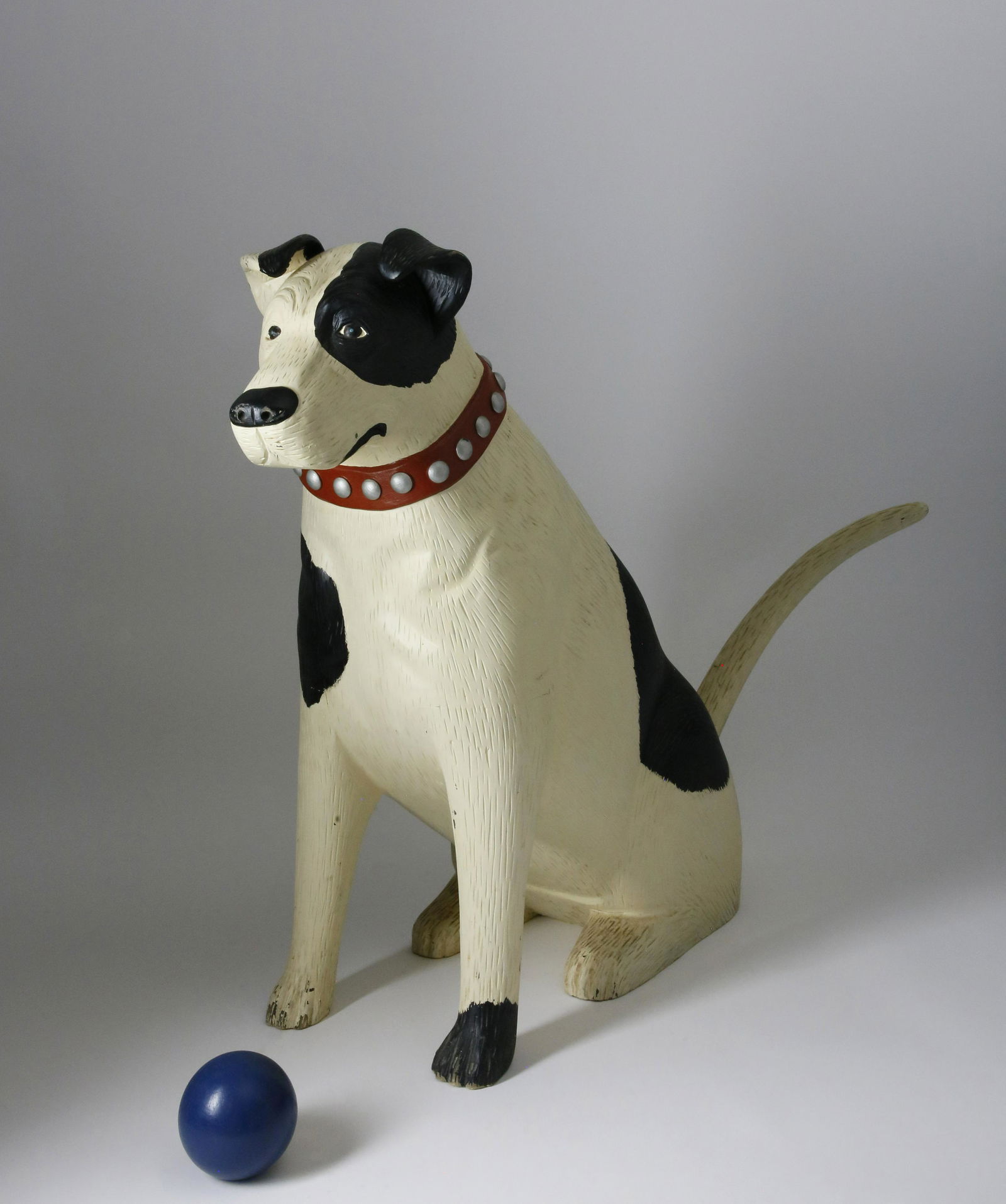 Stephen Huneck Hand Carved Wood Sitting Dog (1 of 6)