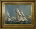 Peter Layne Arguimbau Oil on Board "The Yacht Race"