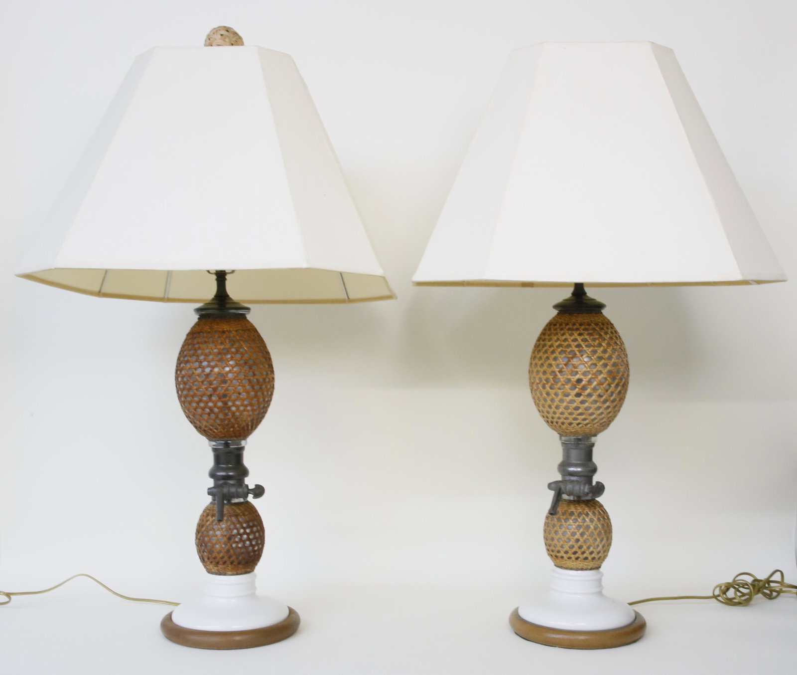 Pair of French Seltzer Bottles Mounted as Lamps, 19th Century (1 of 5)