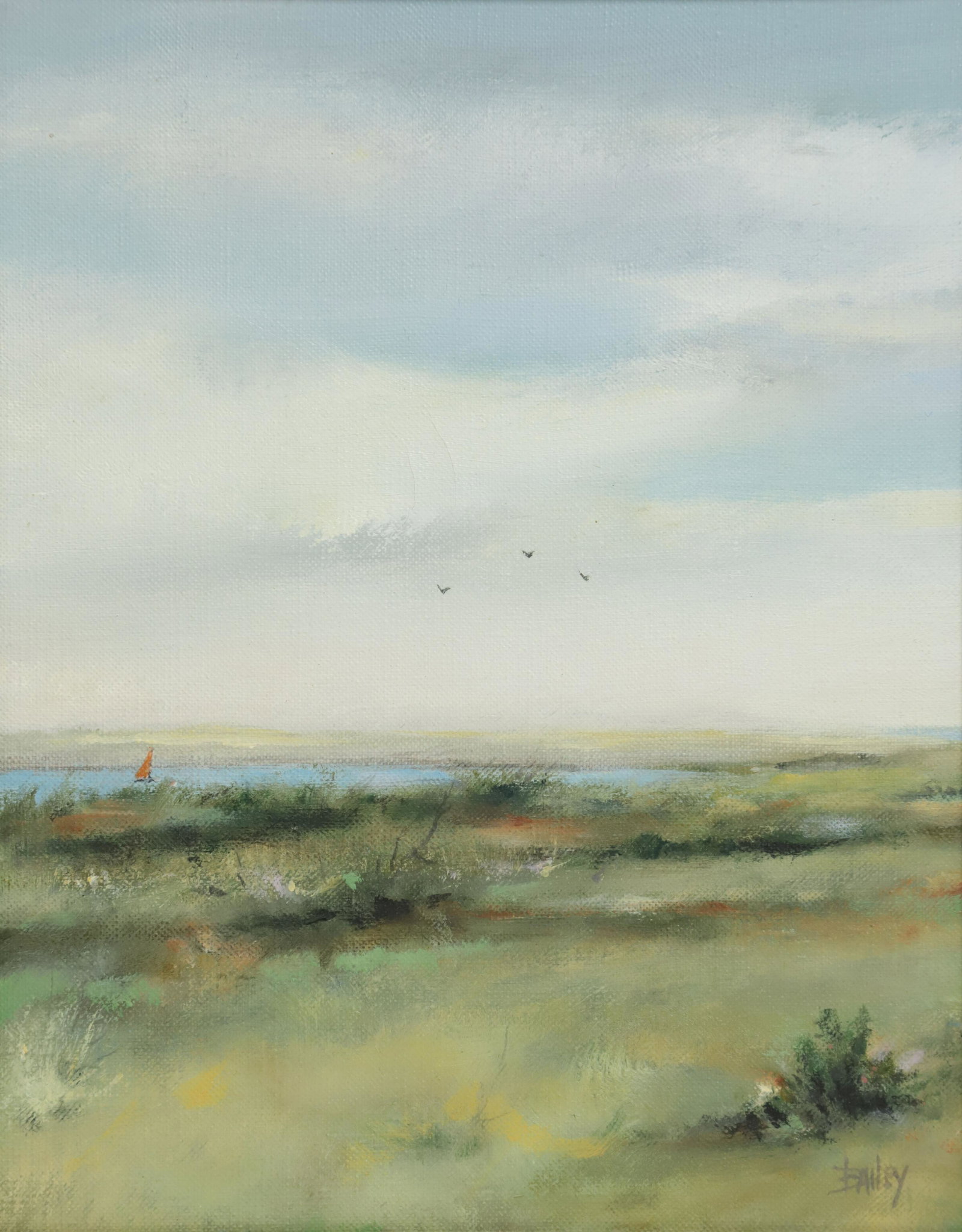 Roy Bailey Oil on Canvas "Peaceful Nantucket Harbor" (1 of 5)