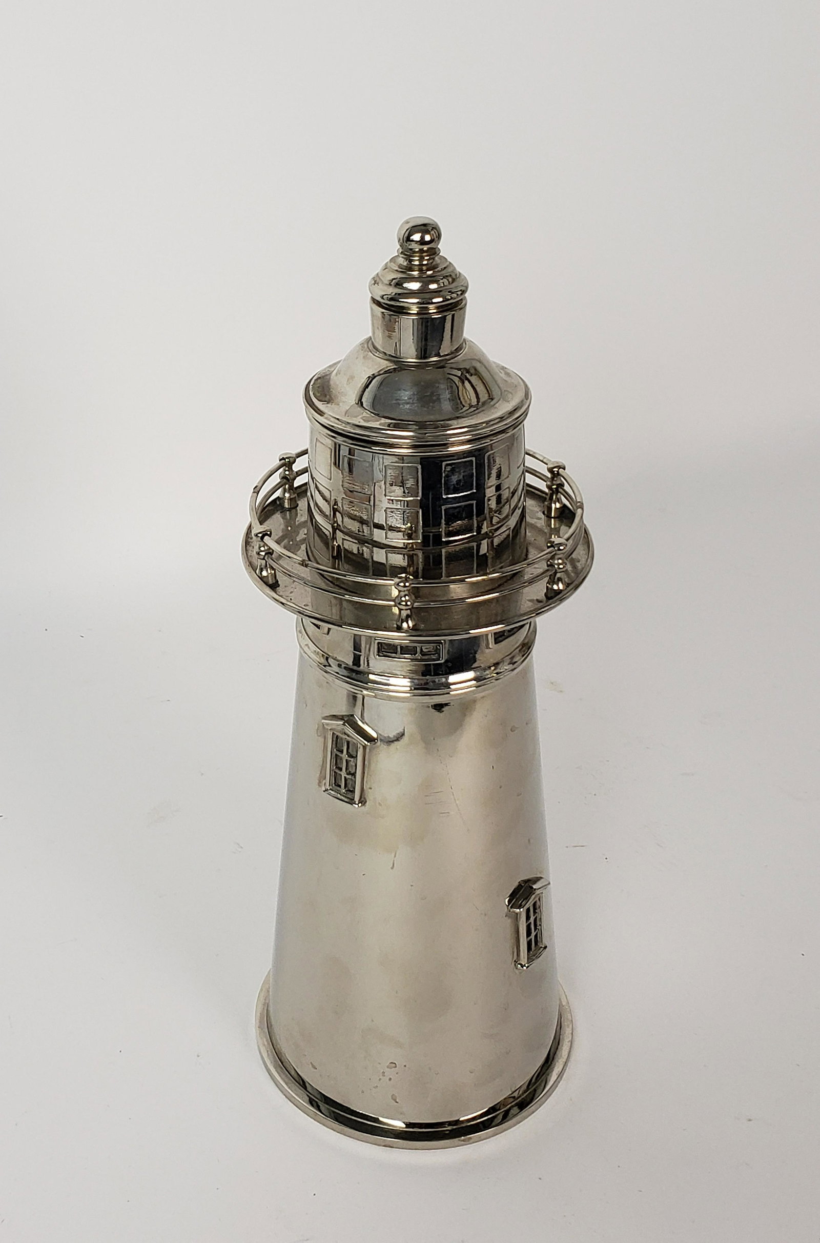 Chrome/Nickel Plated Figural Lighthouse Cocktail Shaker (1 of 8)