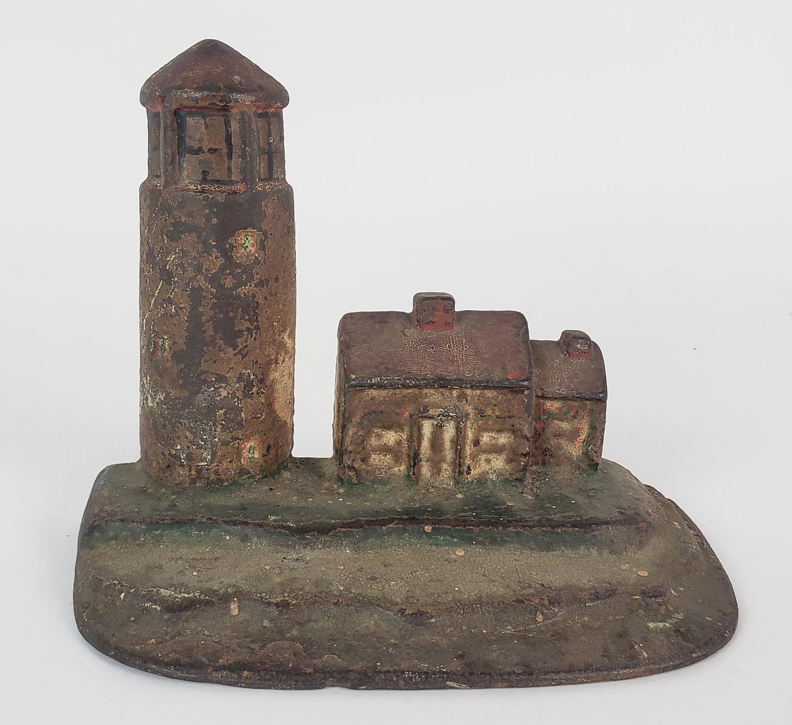 Antique Cast Iron Lighthouse Doorstop, circa 1920 (1 of 5)