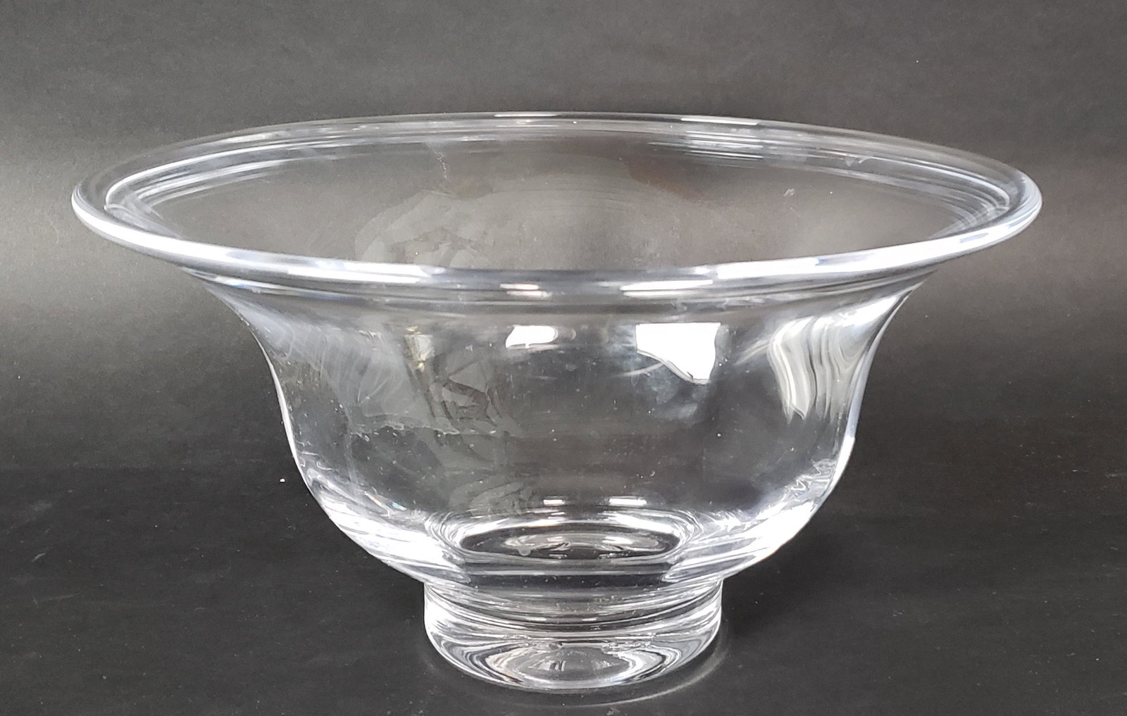 Large Vintage Simon Pearce Hand Blown Glass Shelburne Center Bowl (1 of 5)