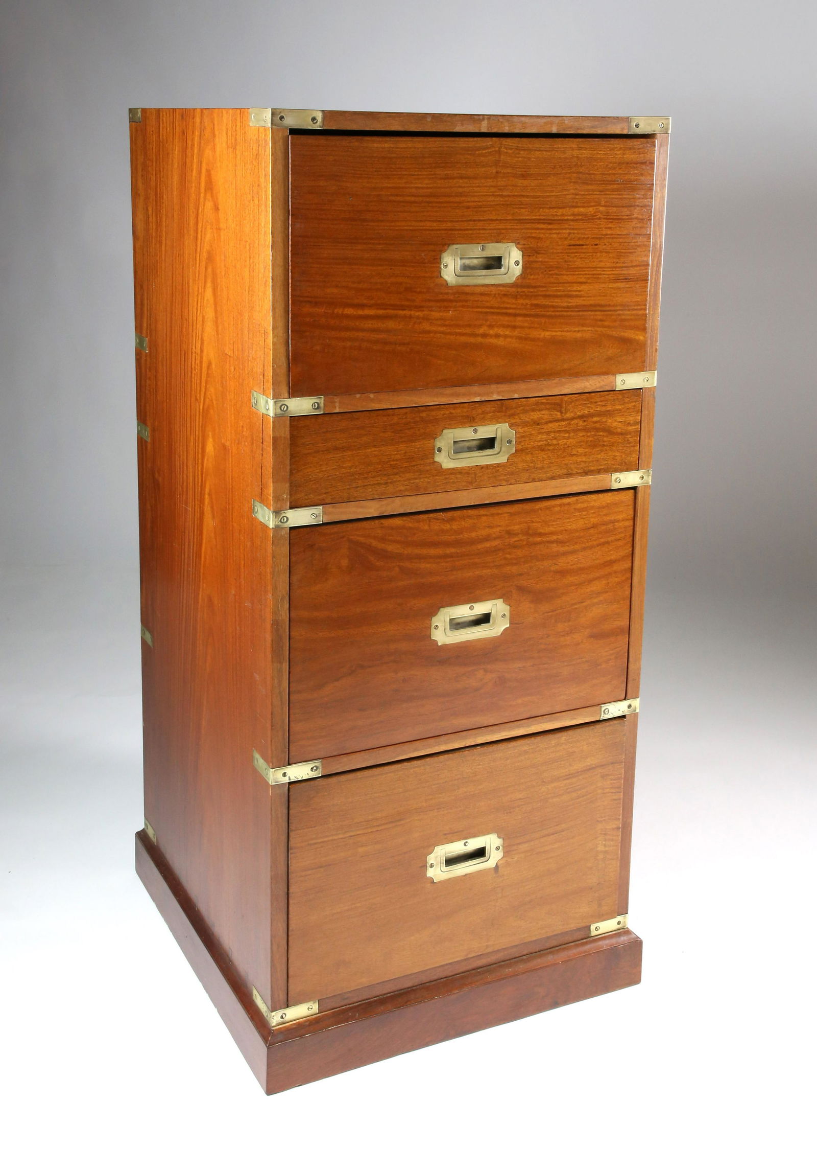 Campaign Style Rosewood Filing Cabinet (1 of 8)