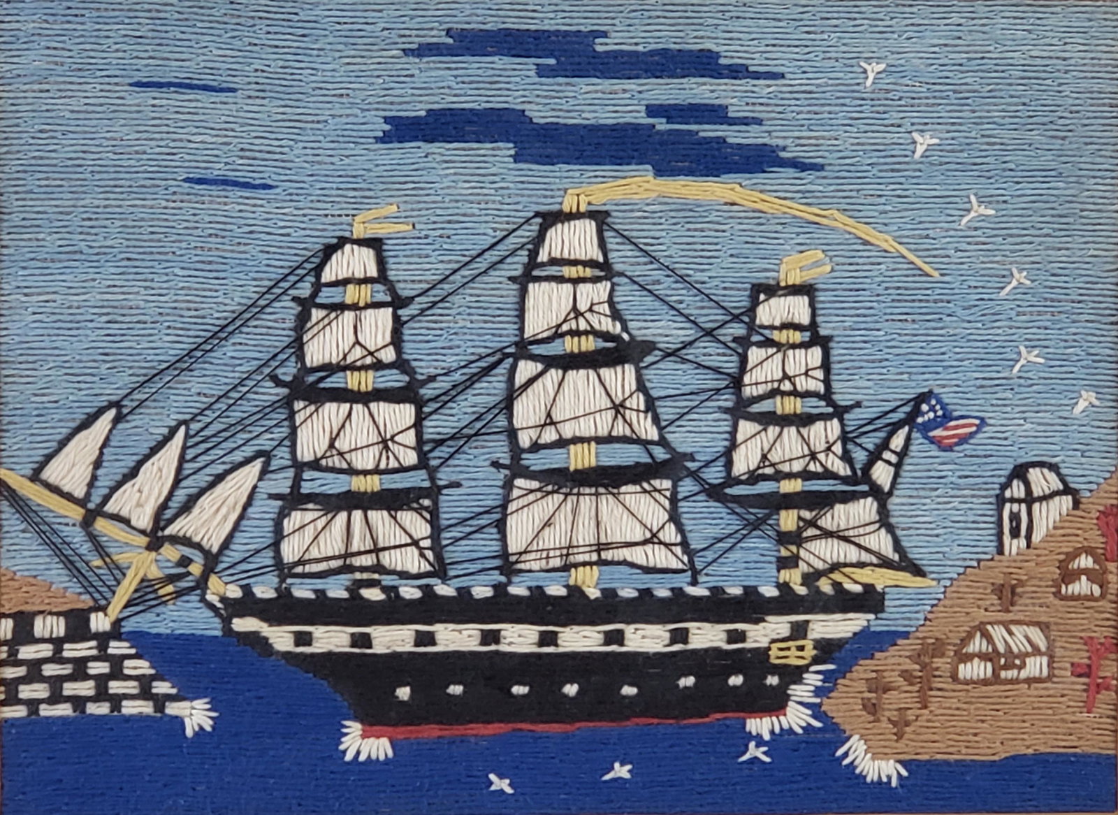 Antique British Sailor's Ship Woolie, 19th Century (1 of 3)