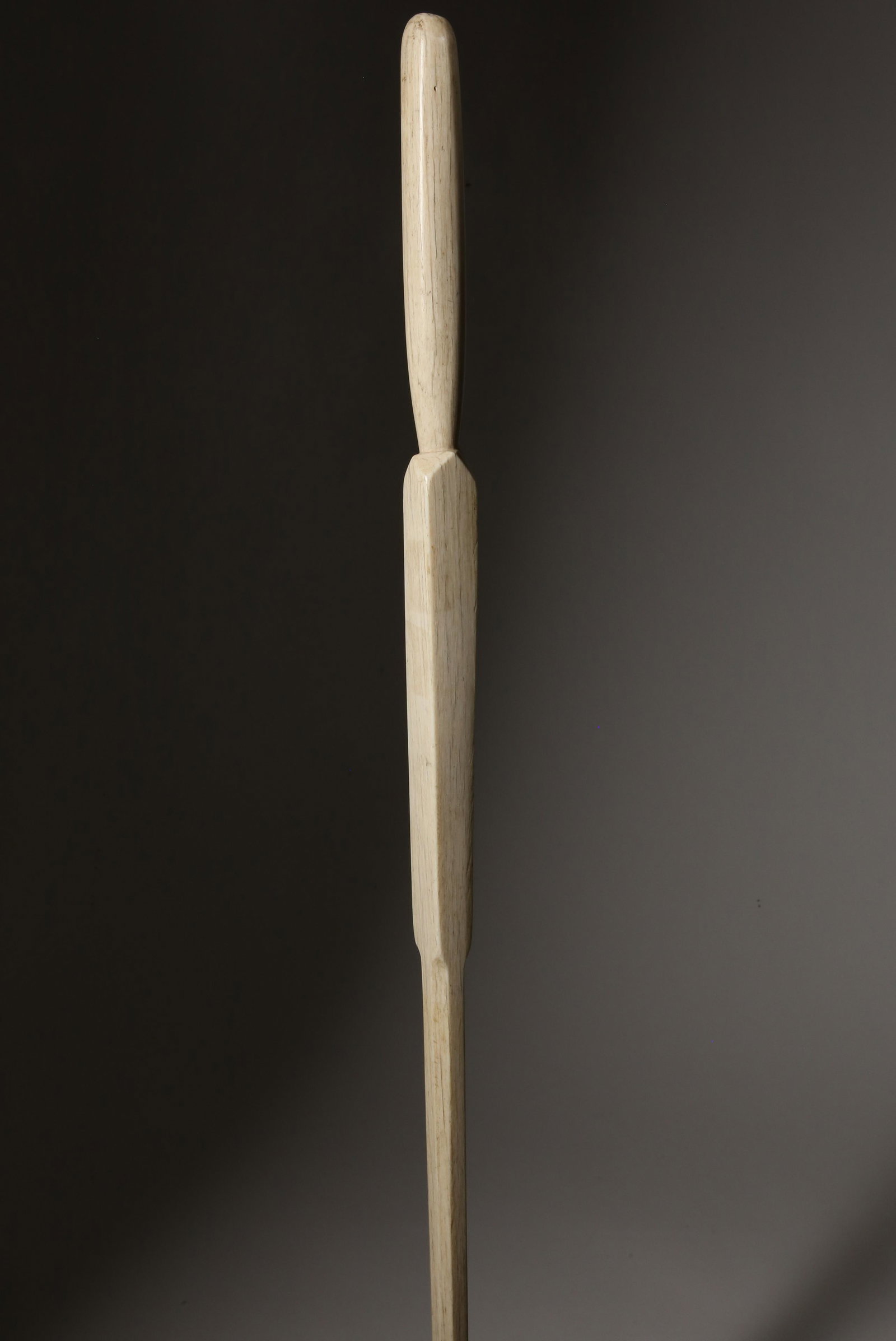 Whaleman Made Whalebone Walking Stick, circa 1880: Whaleman Made Whalebone Walking Stick, circa 1880, fashioned from a single piece of whalebone, rounded grip, square section, tapering to panels Length 37 in. Provenance: The Estate of Stephen Weinroth