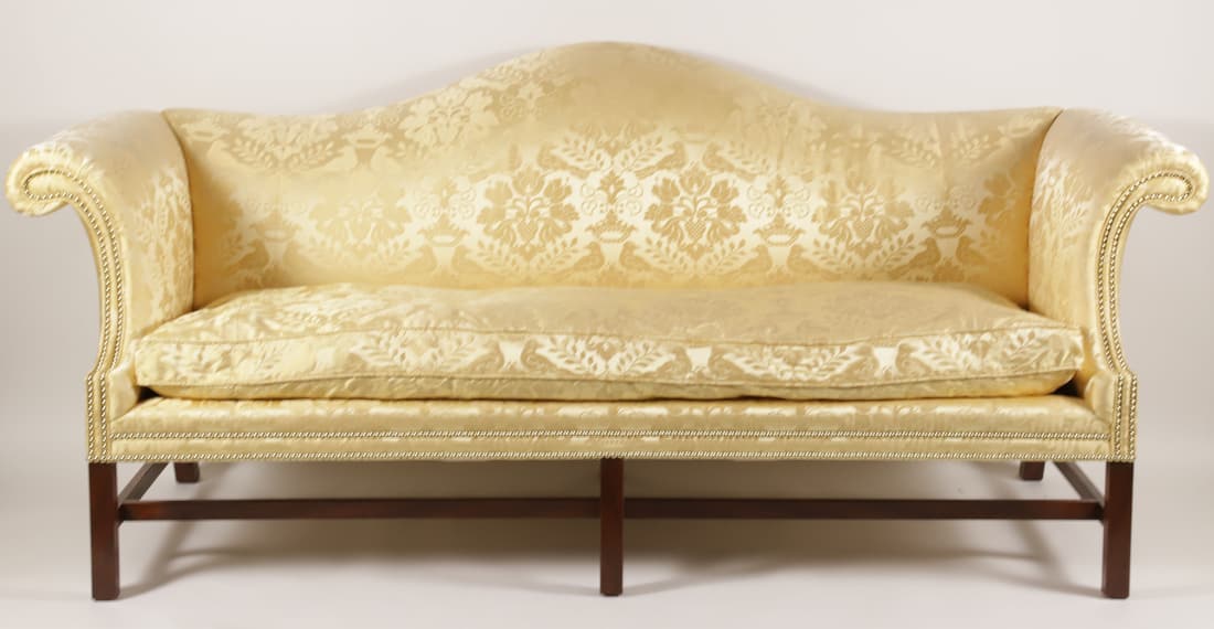 Fine Kittinger Camelback Scalamandre Upholstered Sofa (1 of 7)