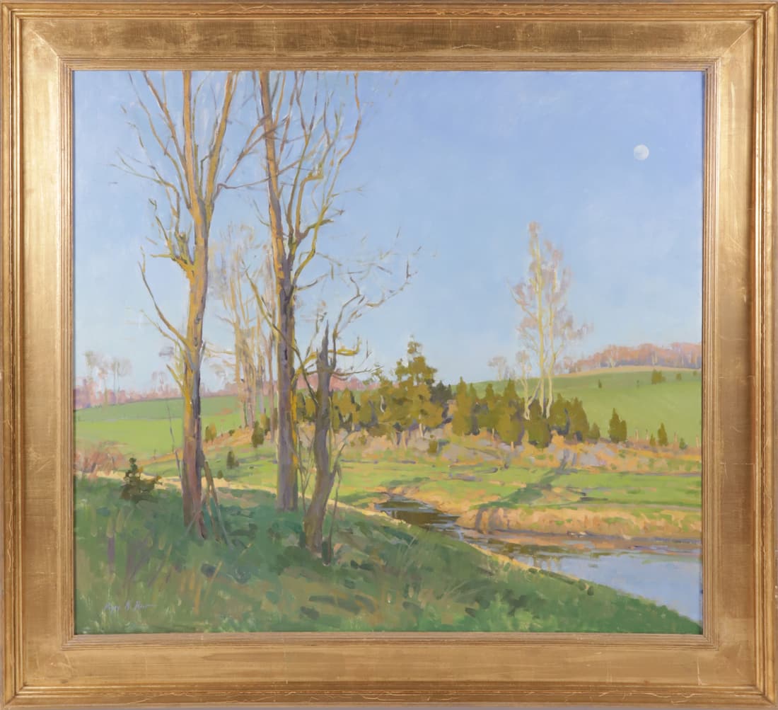 Peggy A. Root Oil on Canvas "River Landscape" (1 of 5)