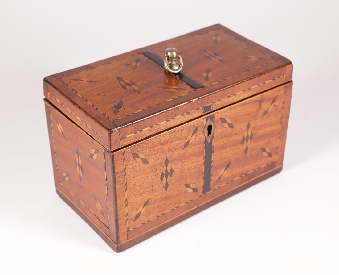 Inlaid Double Compartment Tea Caddy, 19th Century (1 of 7)