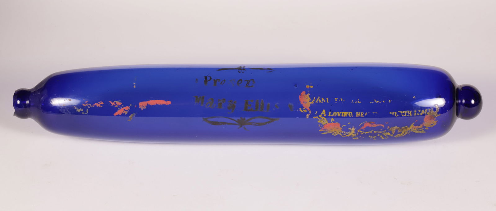 Antique Cobalt Glass Rolling Pin: Antique Cobalt Glass Rolling Pin