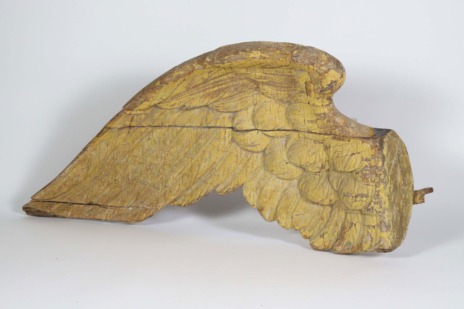Folk Art Carved and Painted Wood Eagle's Wing, late 18th Century (1 of 7)