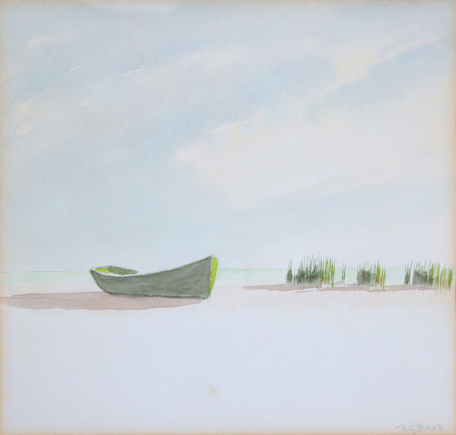 Richard C. Beer Watercolor on Paper "Lone Dory" (1 of 5)